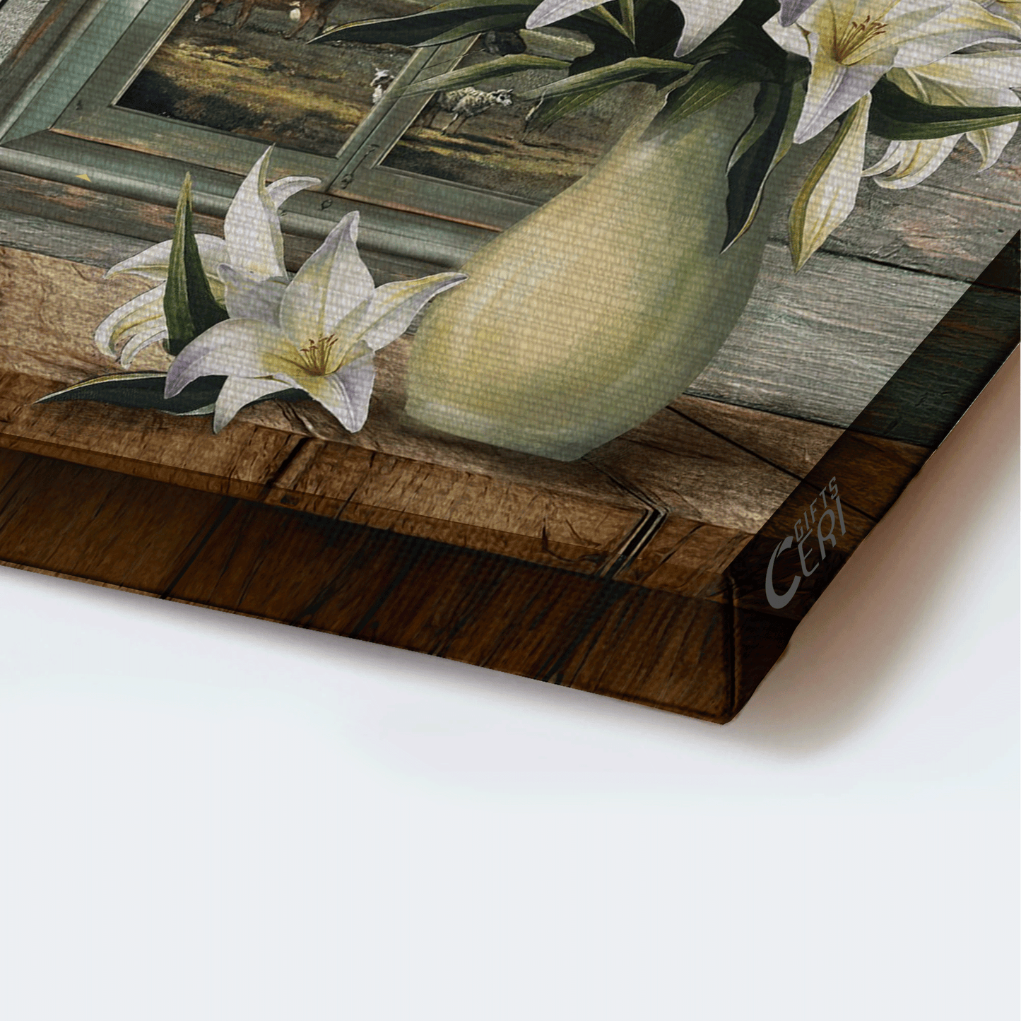 Jesus Landscape Canvas - Lily flower, Hummingbird Canvas - Gift For Christian - Everyday is a new beginning Landscape Canvas
