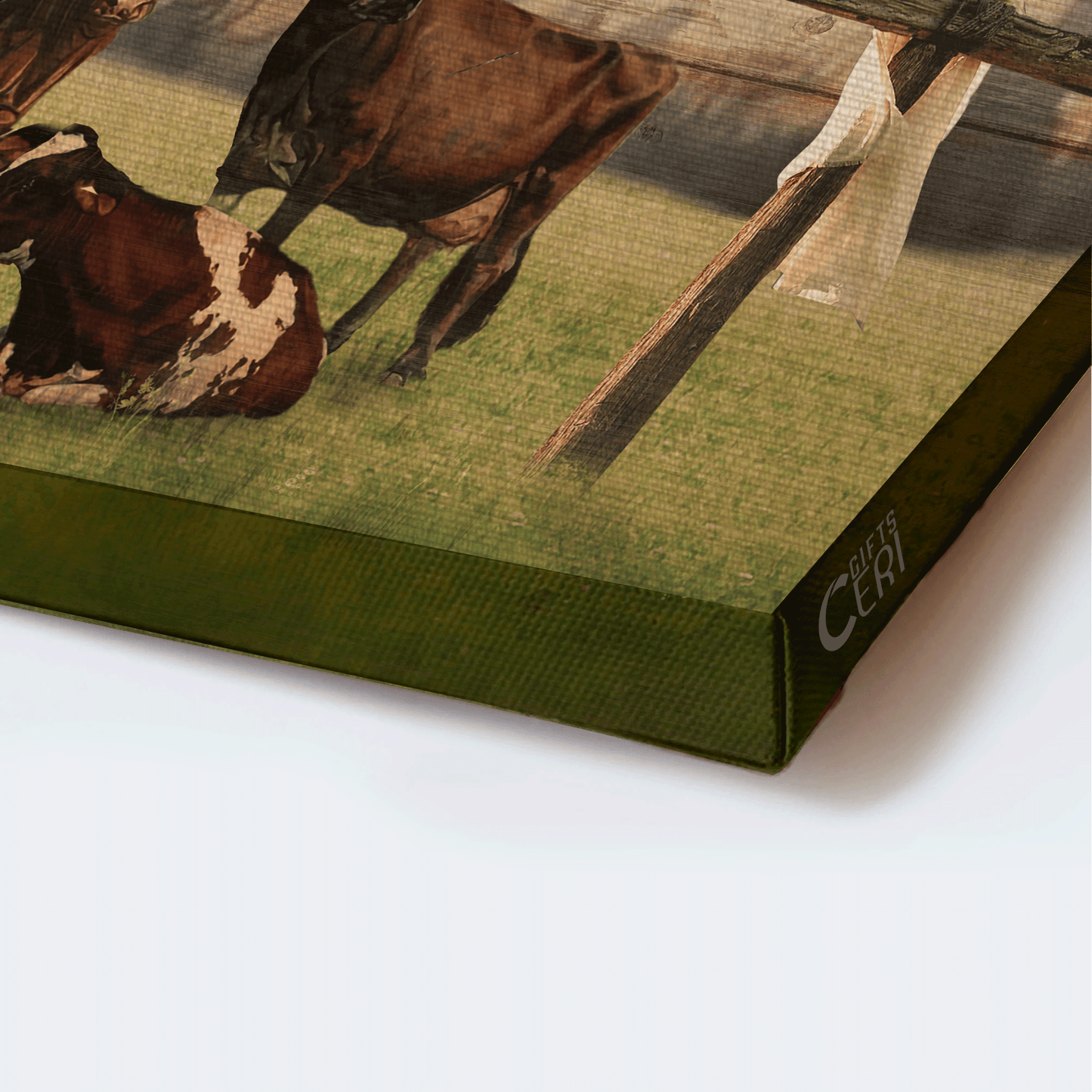 Jesus Landscape Canvas - Life on farm, Countryside landscape, Cow painting Canvas - Gift For Christian - This is us Landscape Canvas