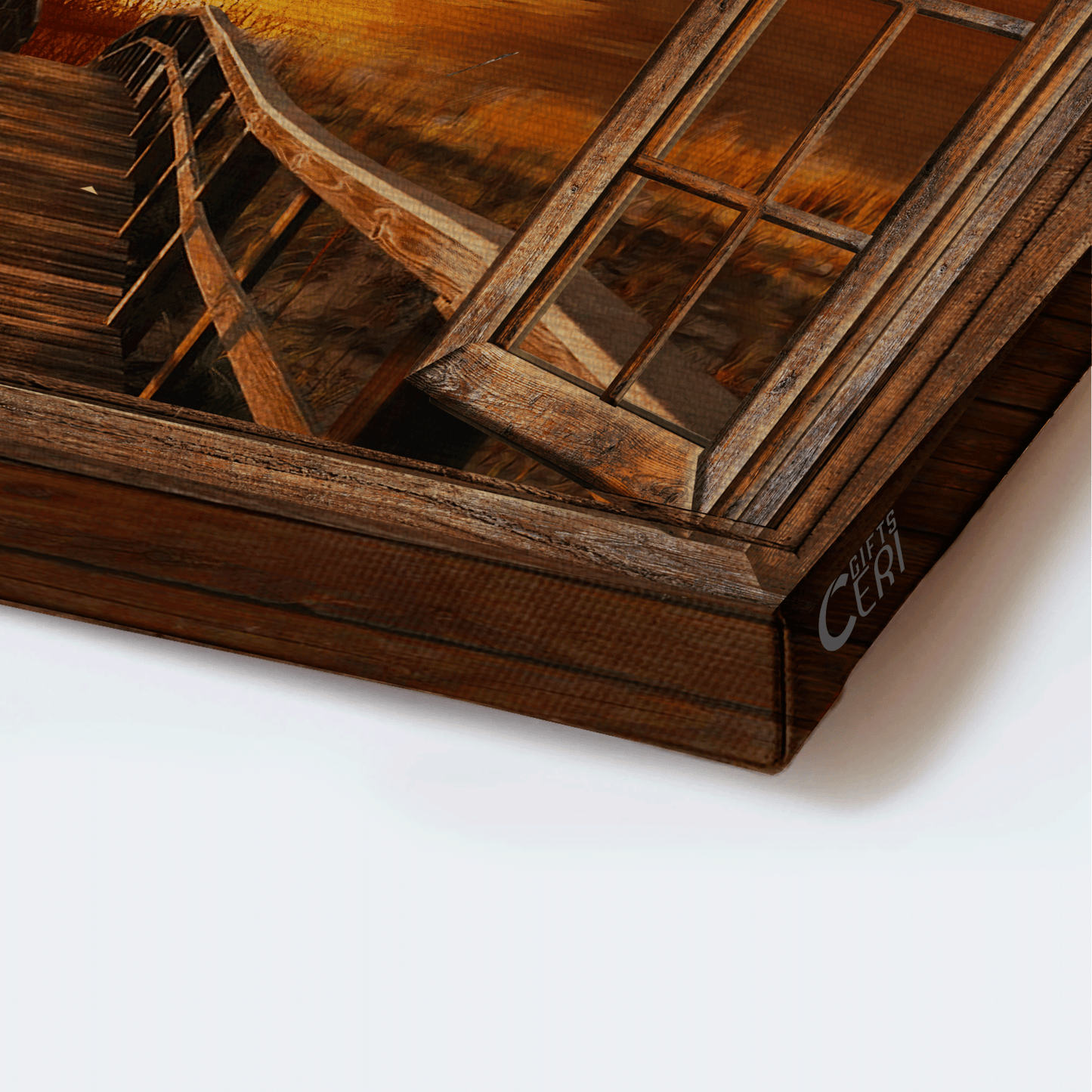 Jesus Landscape Canvas - Lighthouse, Sunset painting Canvas - Gift For Christian - My God is my rock, In whom I take refuge Landscape Canvas