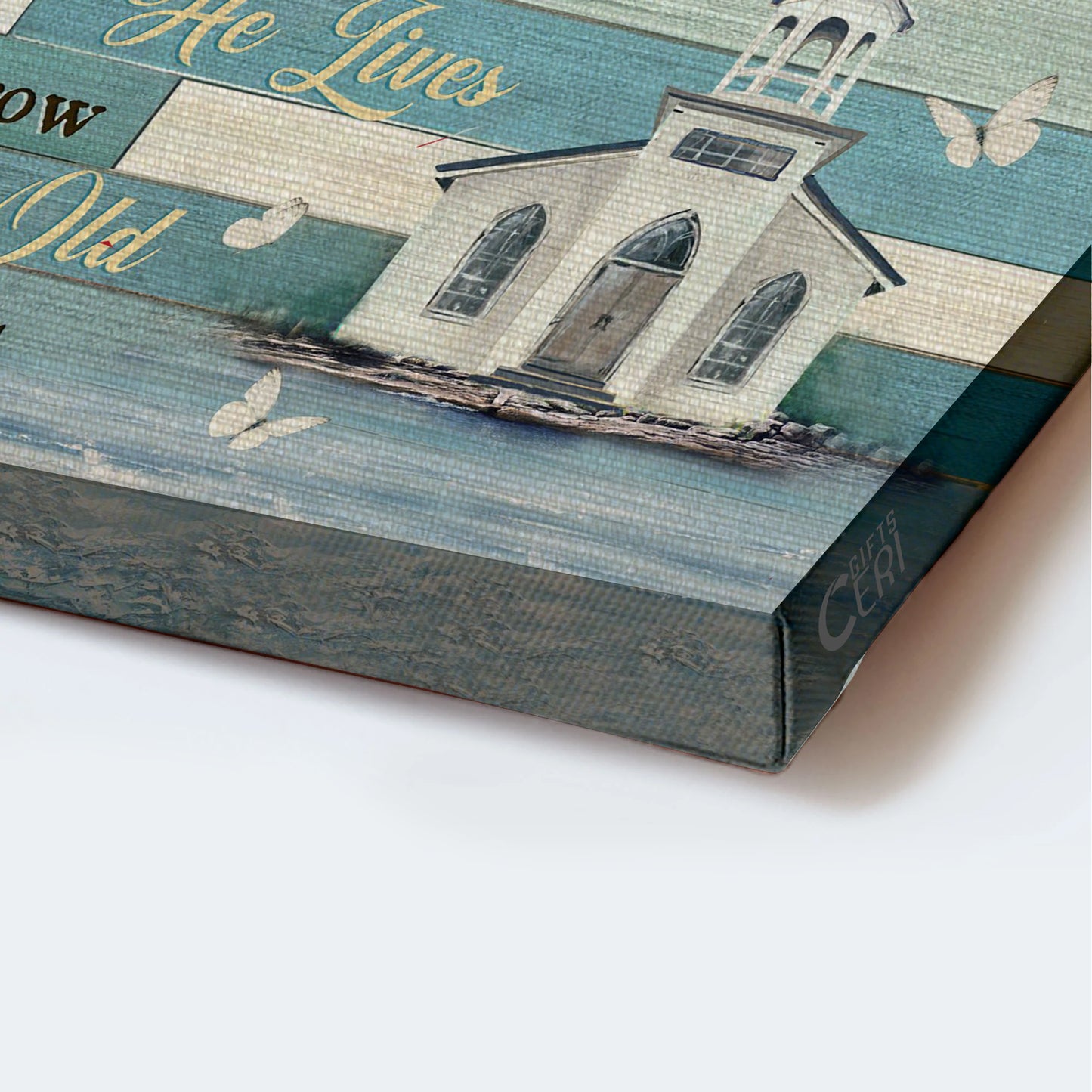 Jesus Landscape Canvas - Church, White Butterfly Landscape Canvas - Gift For Christian - I Still Believe In Amazing Grace Landscape Canvas
