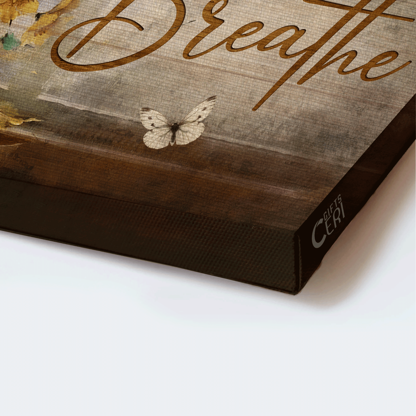 Jesus Landscape Canvas- Beautiful flower vase, White butterfly, Stunning flower painting, Flower painting Canvas- Gift For Christian- Just breathe