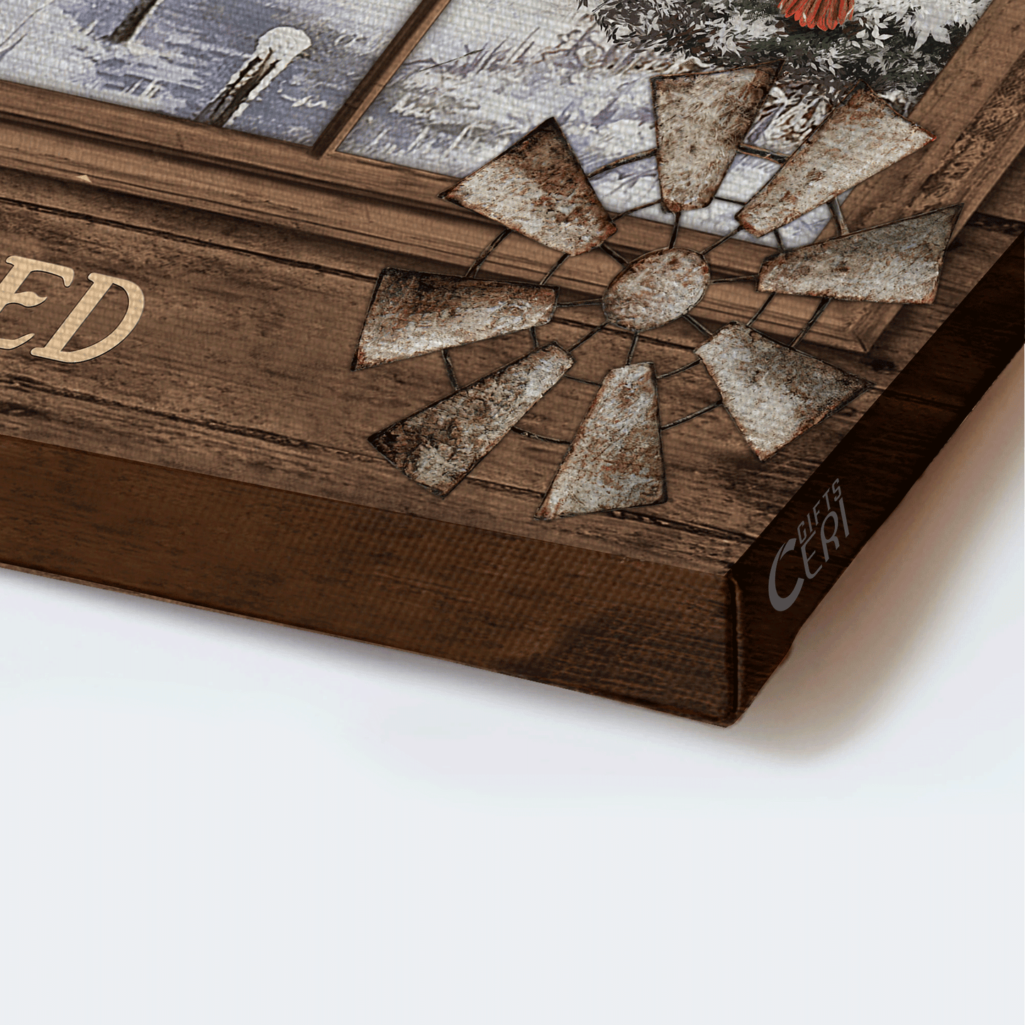 Jesus Landscape Canvas - Red cardinal, White snow, Beautiful day, Windmill, Simply blessed Landscape Canvas - Gift For Christian Canvas Prints, Christian Wall Art