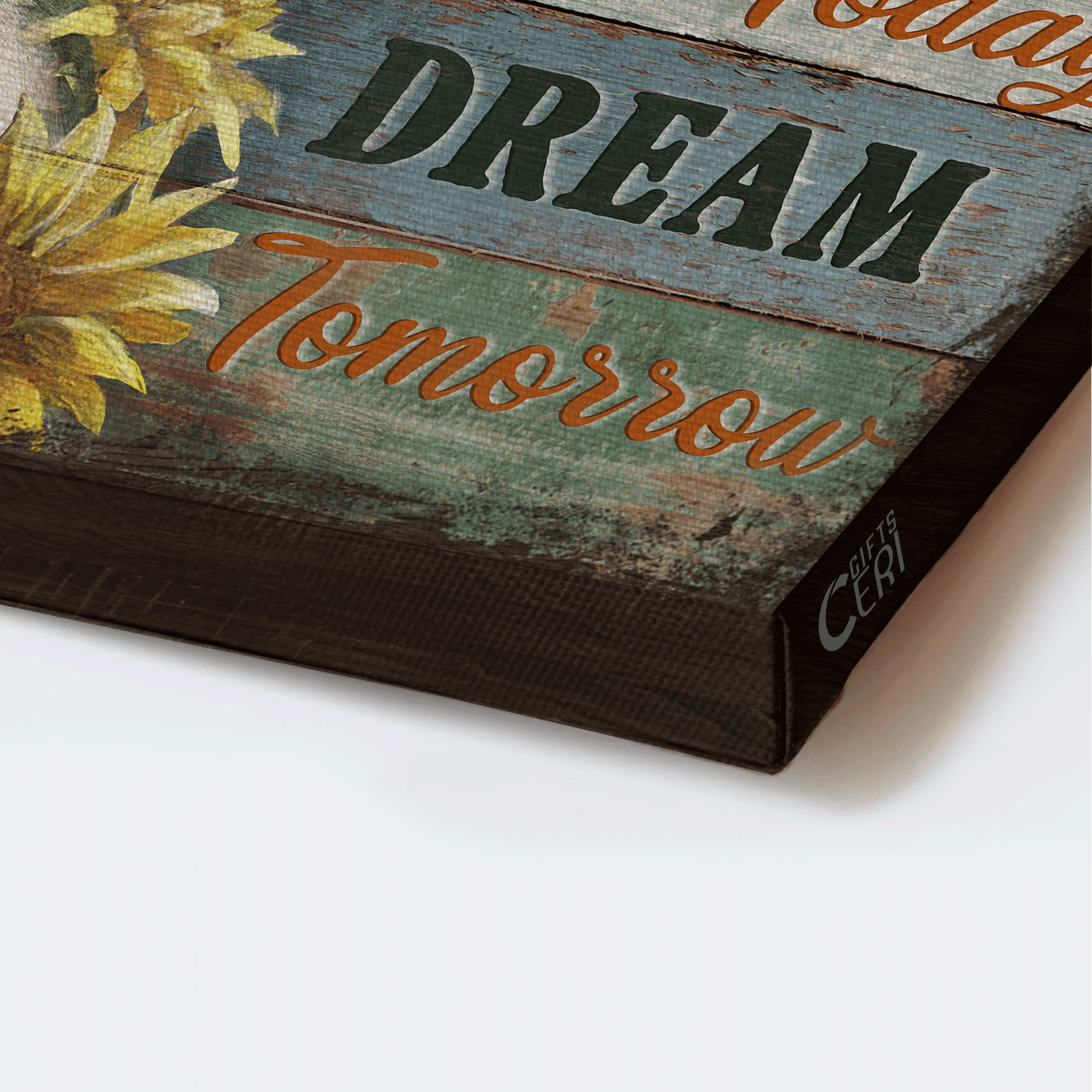 Jesus Landscape Canvas - Little cat, Sunflower garden, Orange butterfly Landscape Canvas - Gift For Christian -Cherish yesterday Landscape Canvas