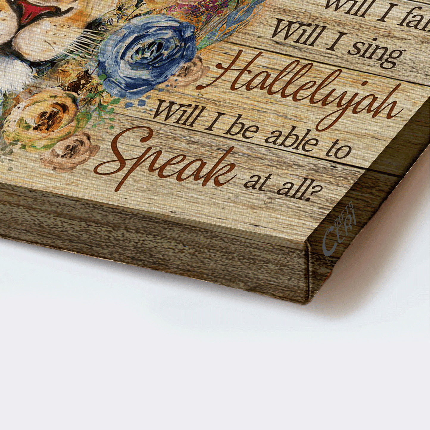 Jesus Landscape Canvas - Lion painting, Blue and yellow rose, Flower painting Landscape Canvas - Gift For Christian - I can only imagine Landscape Canvas