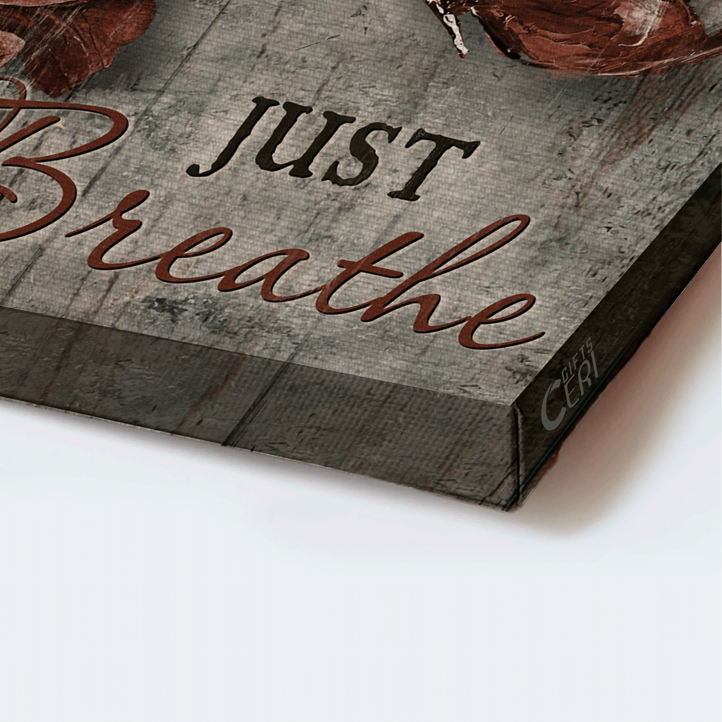 Jesus Landscape Canvas - Luxury flower, Dark red butterfly Landscape Canvas - Gift For Christian - Just breathe Landscape Canvas Prints, Christian Wall Art