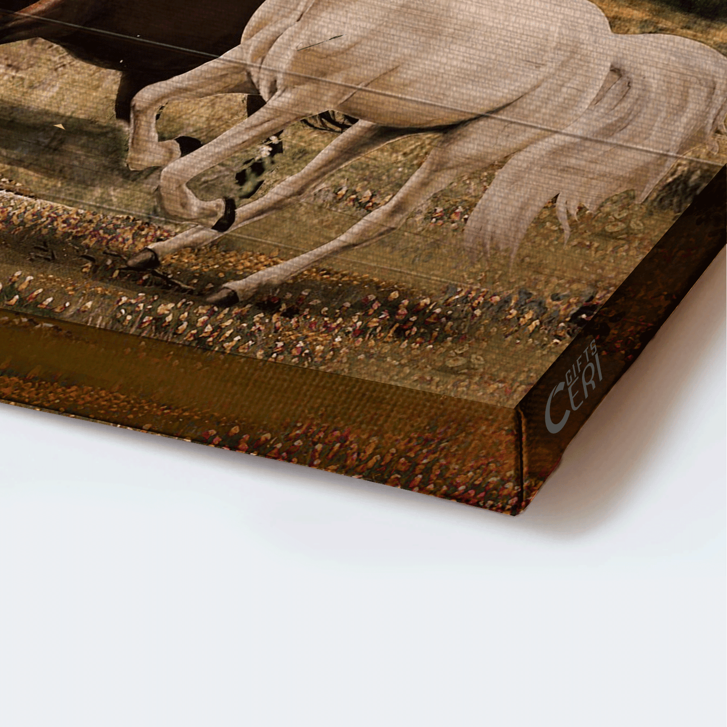 Jesus Landscape Canvas - Horse, Farm, Cross, At the end of the day Landscape Canvas - Gift For Christian - Faith family farm Landscape Canvas