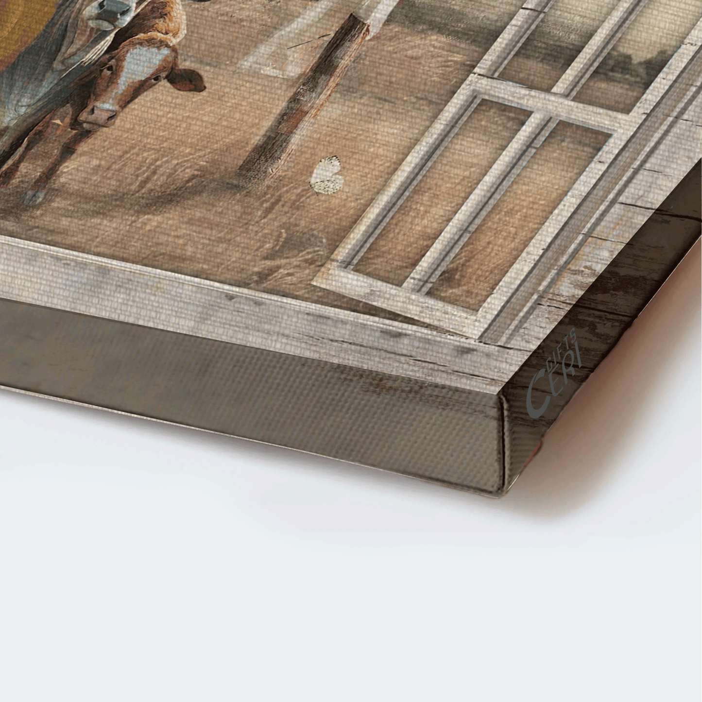 Jesus Landscape Canvas - Window Frame, Barn House Painting, Cows On Field Canvas - Gift For Christian - Cherish Every Moment Canvas