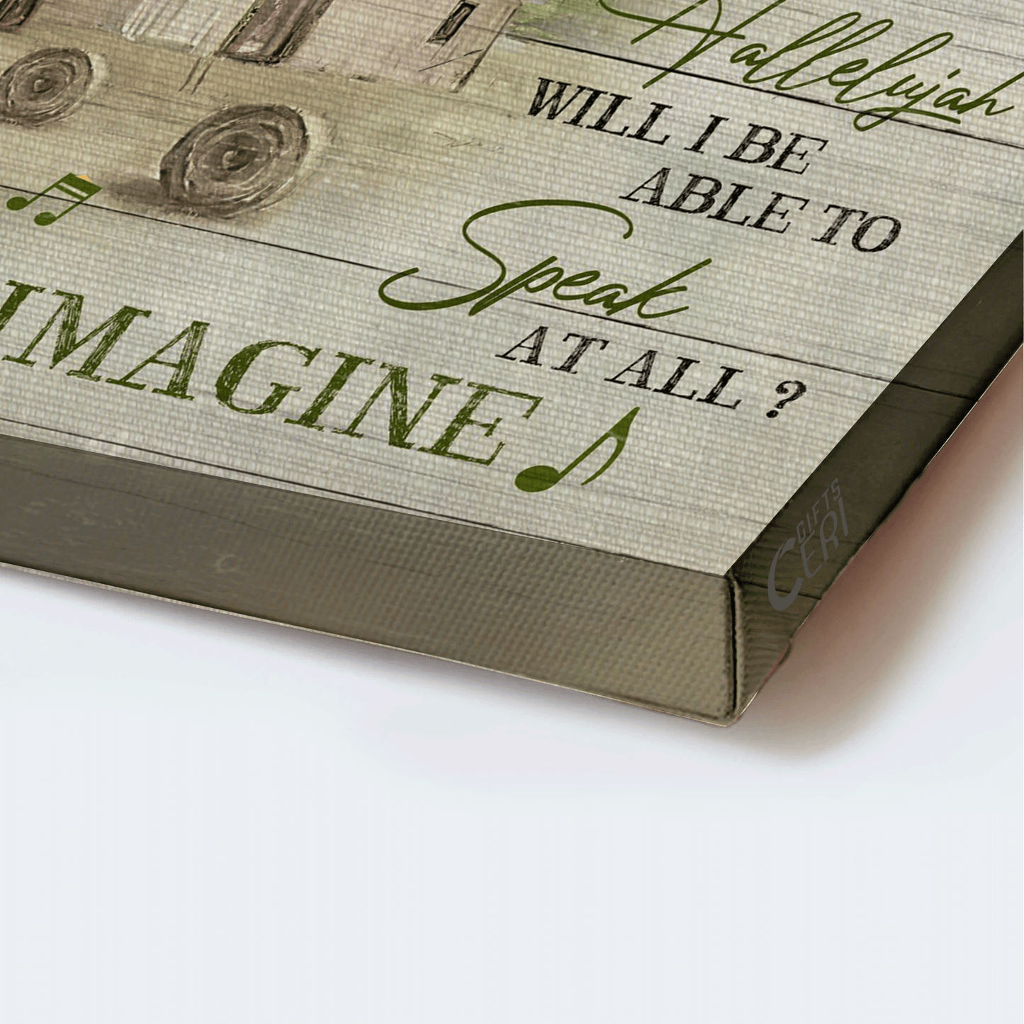 Jesus Landscape Canvas - Old Barn Painting, Music note Landscape Canvas - Gift For Christian - I can only imagine Landscape Canvas