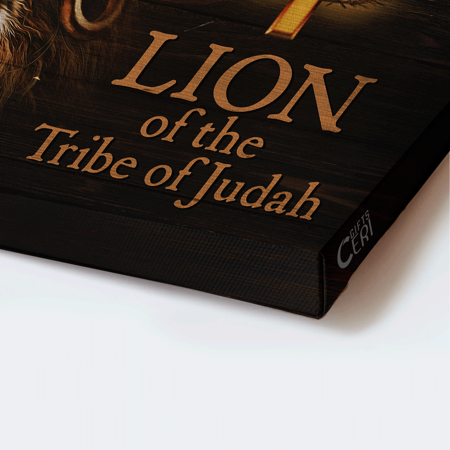 Jesus Landscape Canvas - Lion painting, Golden key Landscape Canvas - Gift For Christian - Lion of the Tribe of Judah Landscape Canvas