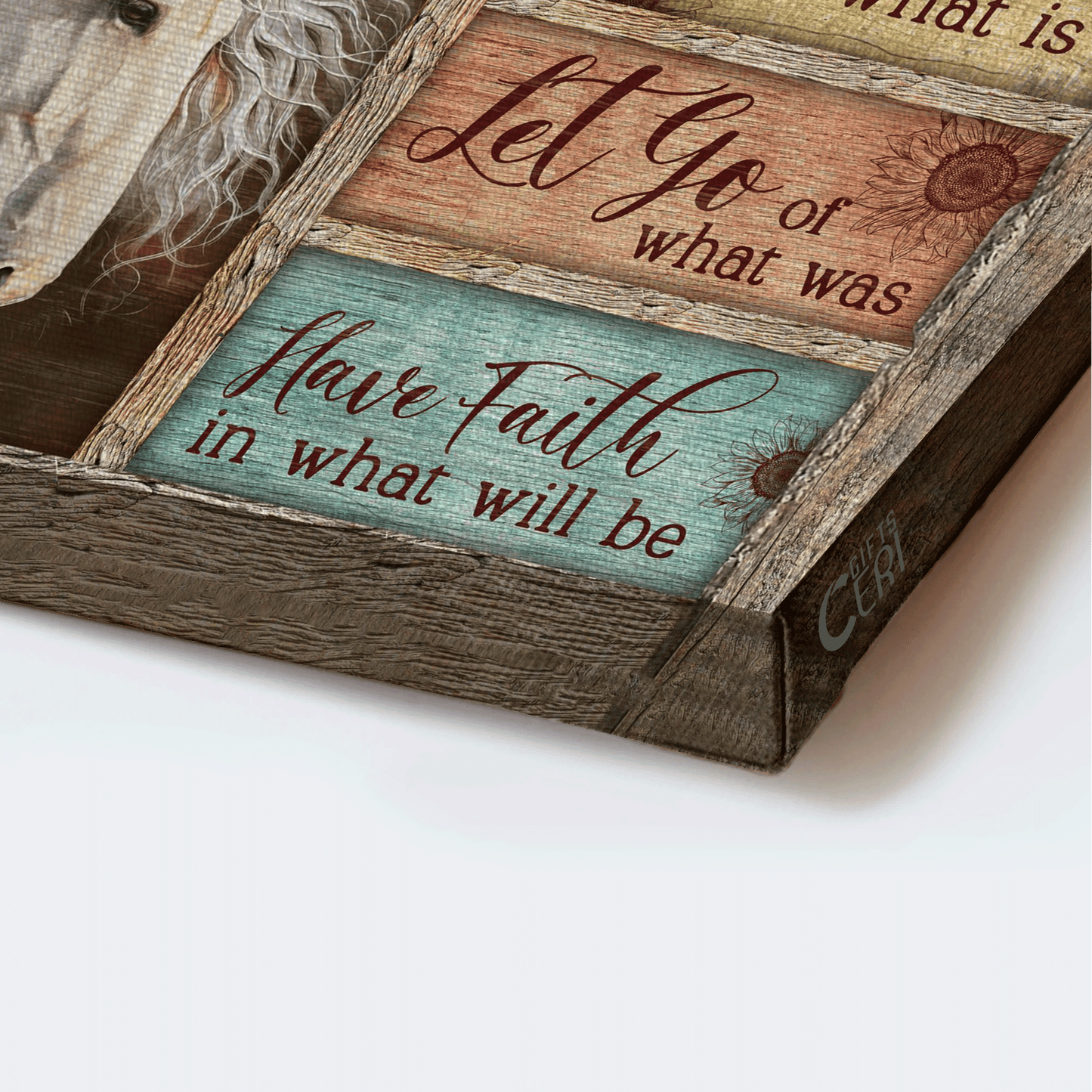 Jesus Landscape Canvas - Beautiful White Horse, Wooden Frame, Pastel Background Landscape Canvas - Gift For Christian - Have Faith In What Will Be