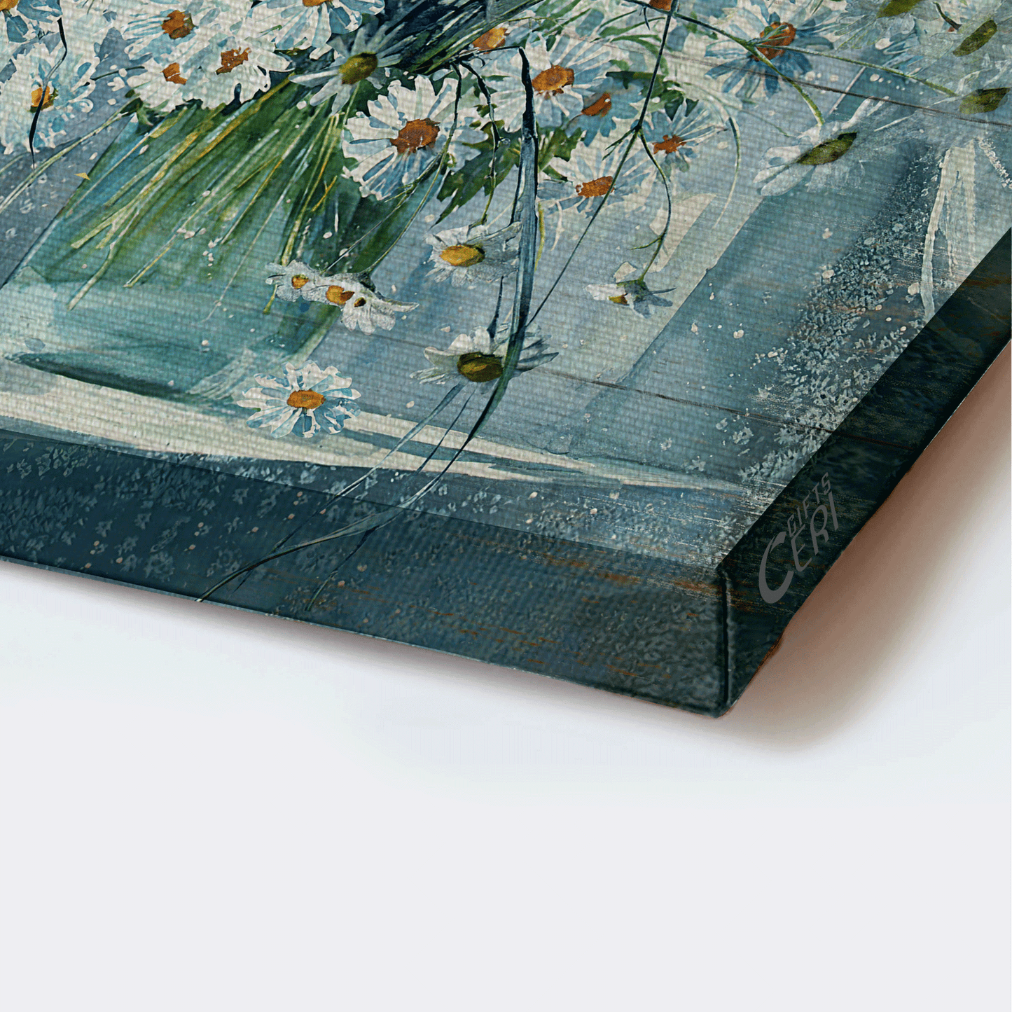 Jesus Landscape Canvas - Lovely cardinal, Vibrant color painting, Beautiful daisy vase Landscape Canvas - Gift For Christian - Just breathe Landscape Canvas