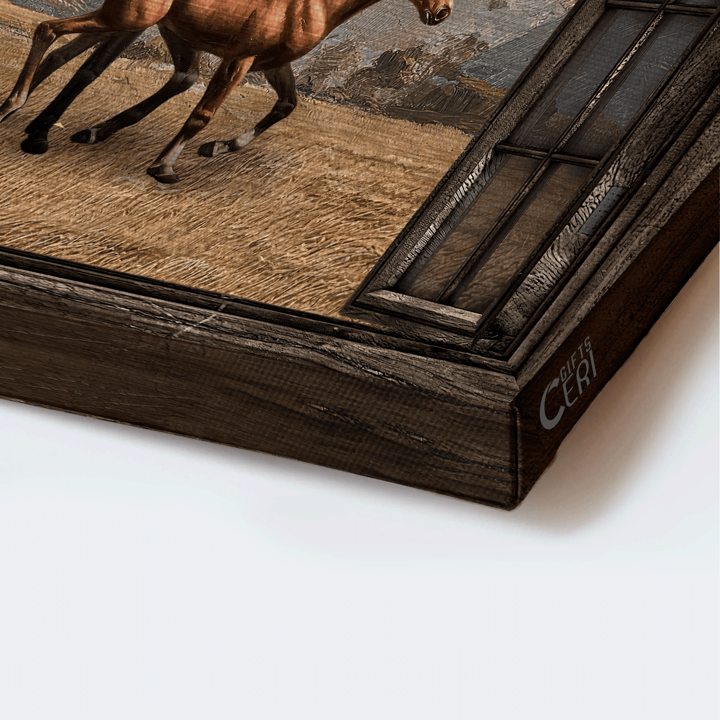 Jesus Landscape Canvas - Window Frame, Horse Painting, Running In Grassland Canvas - Gift For Christian - Every Is A New Beginning Canvas