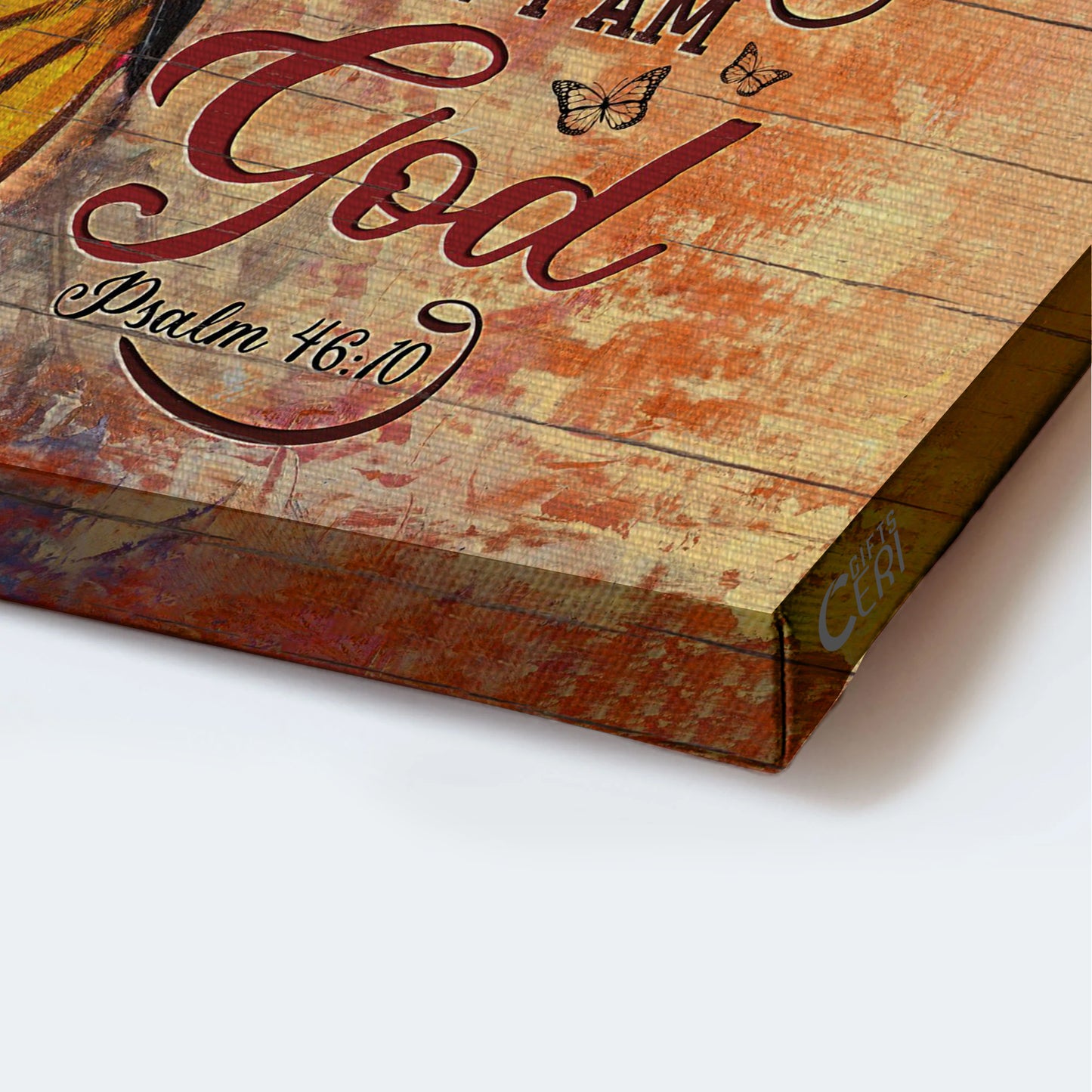 Jesus Landscape Canvas - Brilliant butterfly, Colorful back ground Canvas- Gift for Christian- Be still and know that I am God - Landscape canvas, Wall art