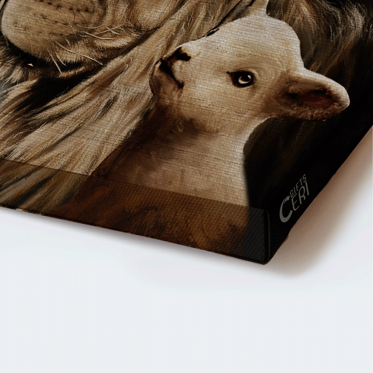 Jesus Landscape Canvas - The Lamb Of God, The Lion Of Judah, Jesus Christ, Cross Symbol Canvas - Gift For Christian