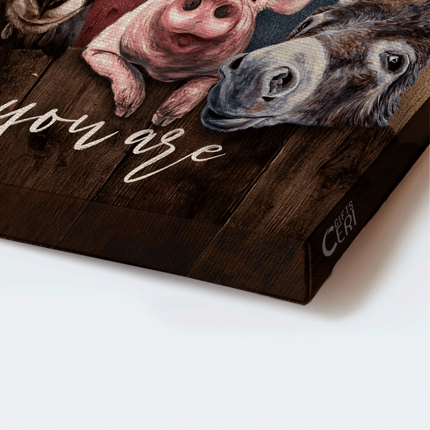 Jesus Landscape Canvas- Animals On Farm, Animal Painting Landscape Canvas- Gift For Christian, Farm Lover- God Says You Are