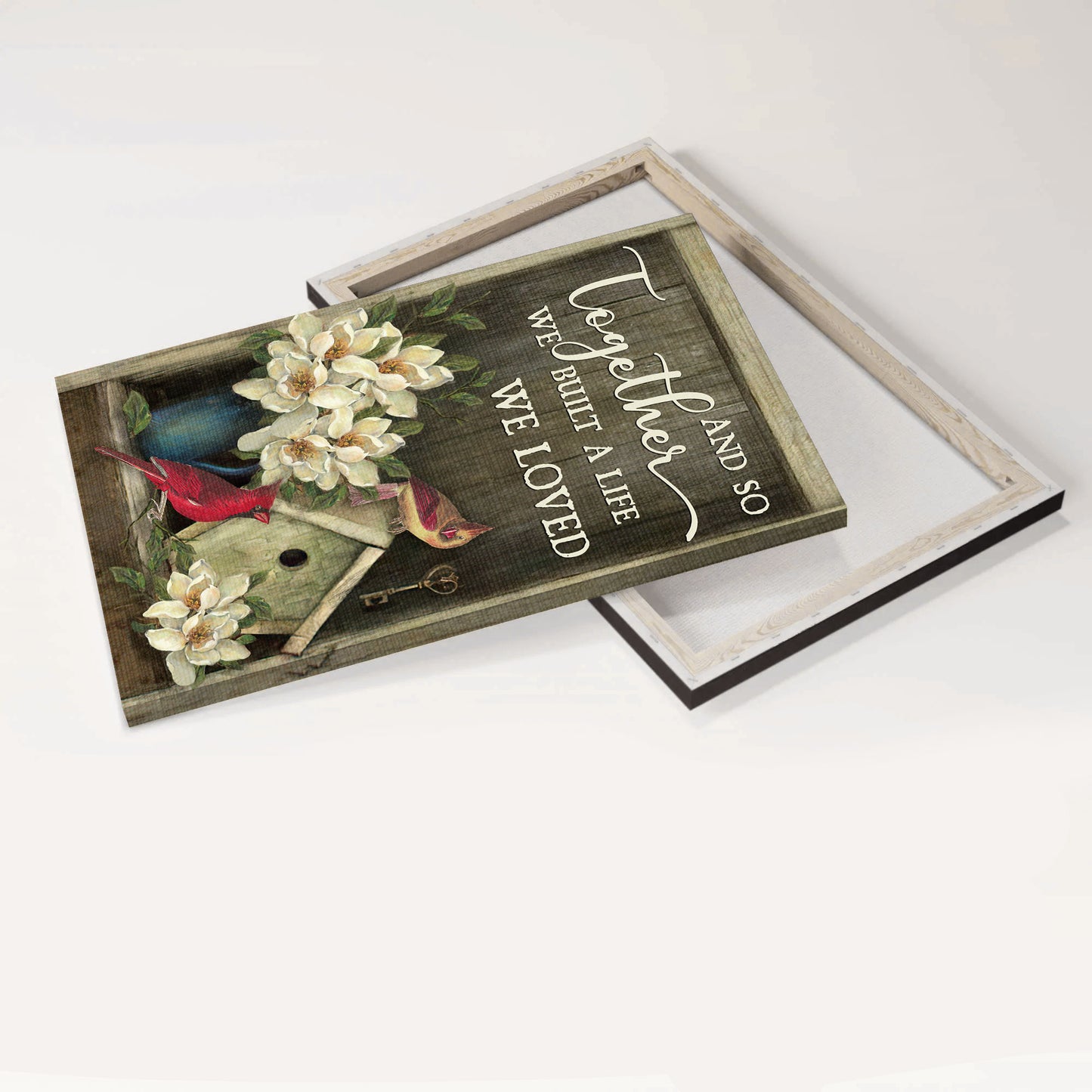 Jesus Portrait Canvas - House of cardinals - And so together we built a life we loved - Portrait Canvas