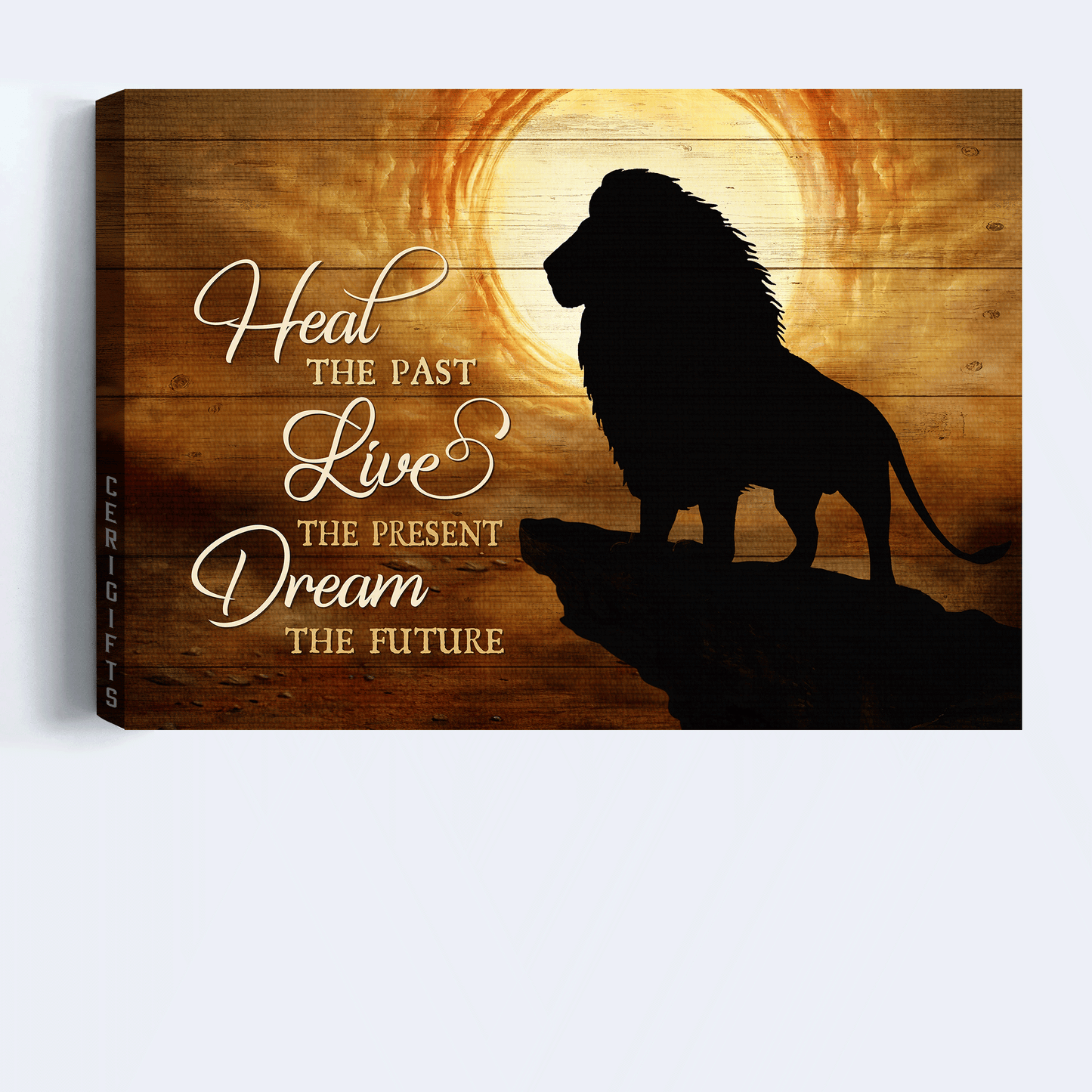 Jesus Landscape Canvas - Inspirational quote Landscape Canvas - Inspirational gift, Gift For Religious Christian - Heal The Past Live The Present Dream the future