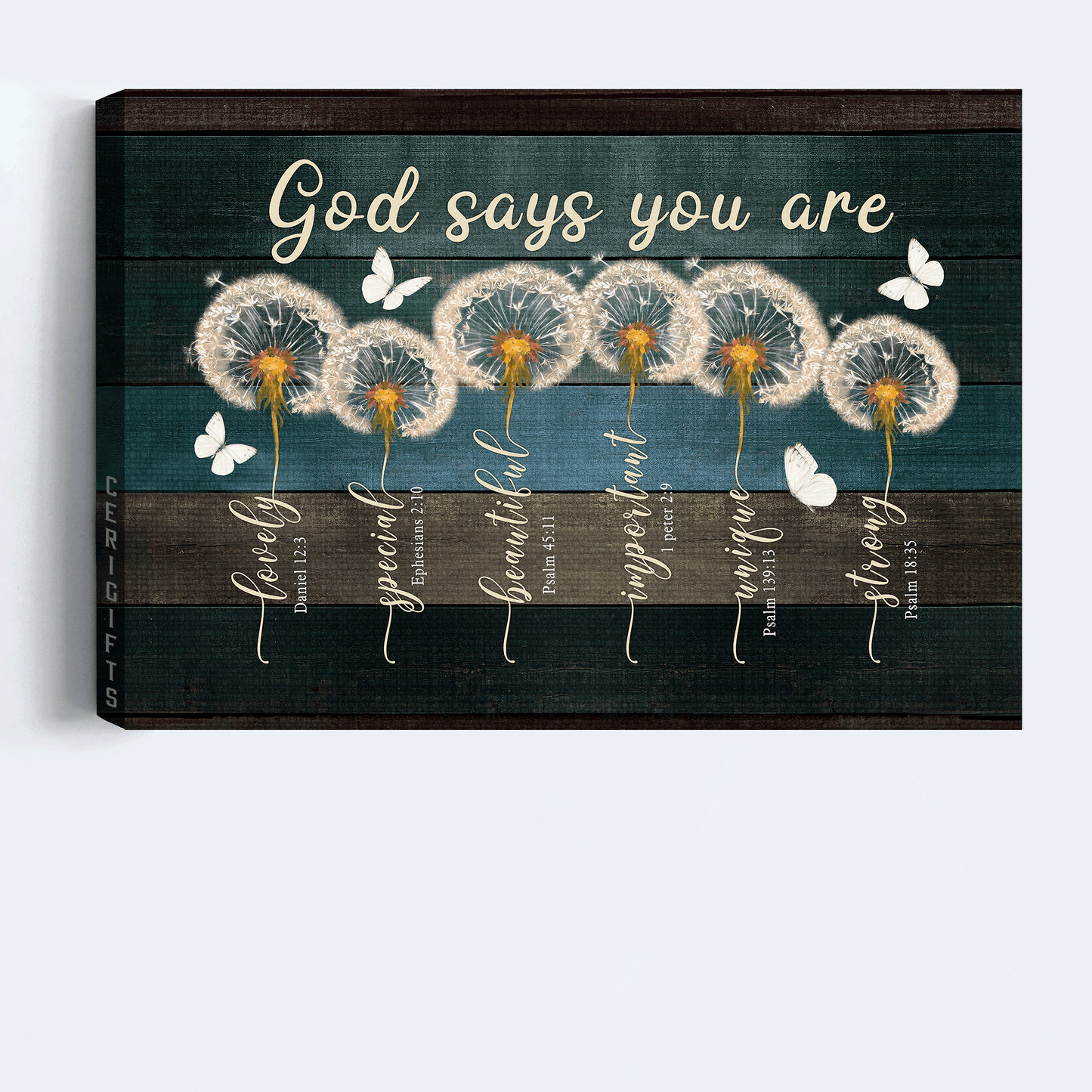 Jesus Landscape Canvas- Beautiful Dandelion, Butterfly Canvas- Gift For Christian- God Says You Are