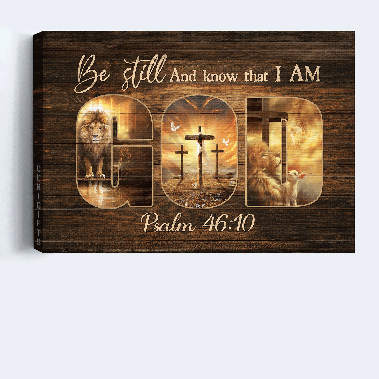 Jesus Landscape Canvas - Lion of Judah, The amazing spirit Landscape Canvas - Gift For Christian - Be still and know that I am God Landscape Canvas