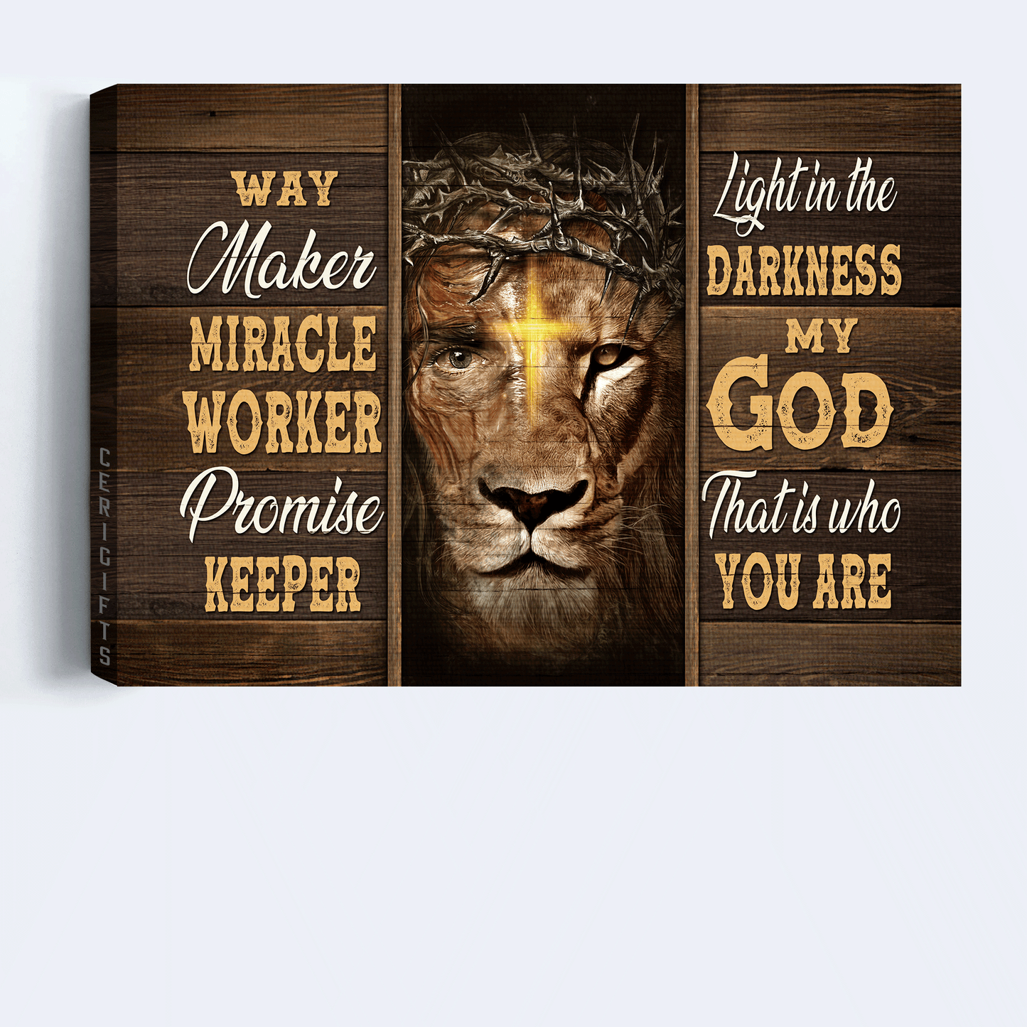 Jesus Landscape Canvas - Lion of Judah, Religious painting, Abstract art Landscape Canvas - Gift For Christian - My God, that is who you are Landscape Canvas