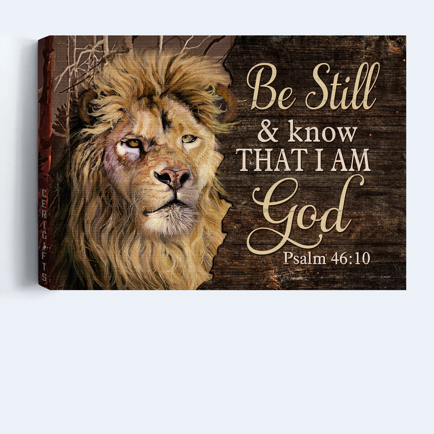 Jesus Landscape Canvas - Bible verse wall art, God Psalm 46:10 canvas print Landscape Canvas - Gift For Christian - Be still I am God Landscape Canvas