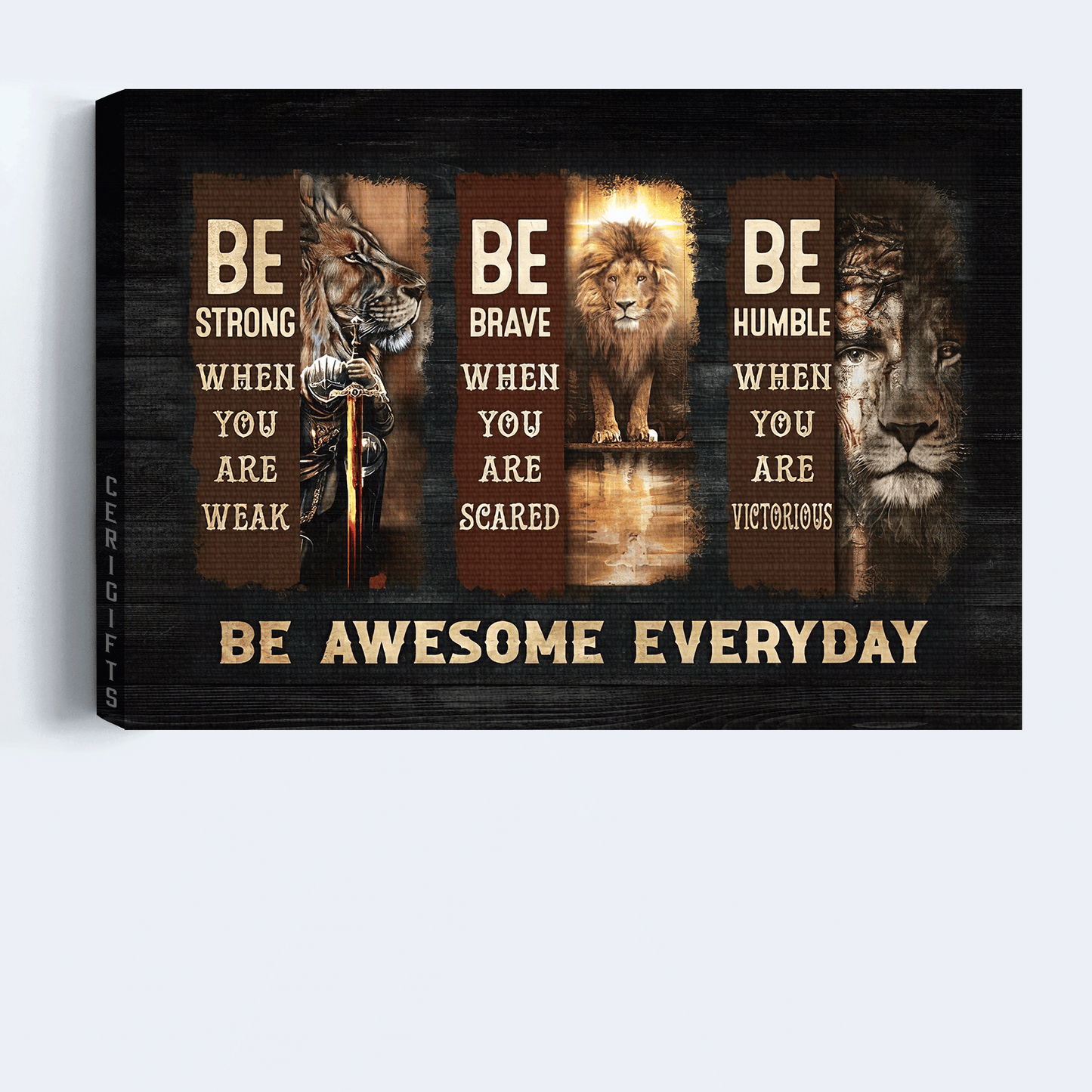 Jesus Landscape Canvas - Lion of Judah, Warrior Landscape Canvas - Gift For Christian - Be awesome everyday Landscape Canvas