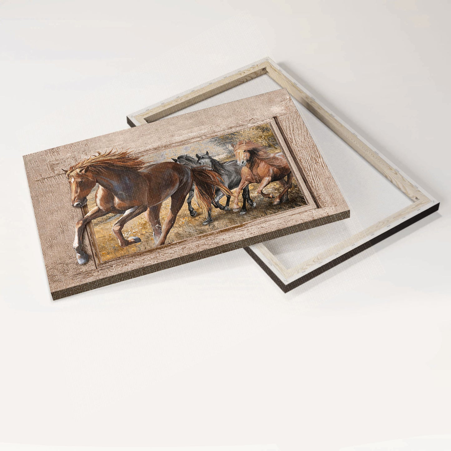 Jesus Landscape Canvas - American Quarter Horse, Running horse, Meadow land Landscape Canvas - Gift For Religious Christian