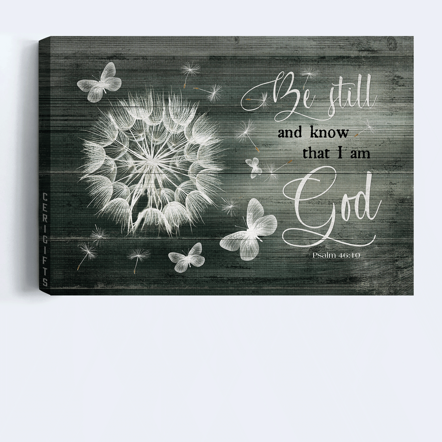 Jesus Landscape Canvas - Lovely Dandelion, butterfly Landscape Canvas - Gift For Christian - Be still and know that I am God Landscape Canvas