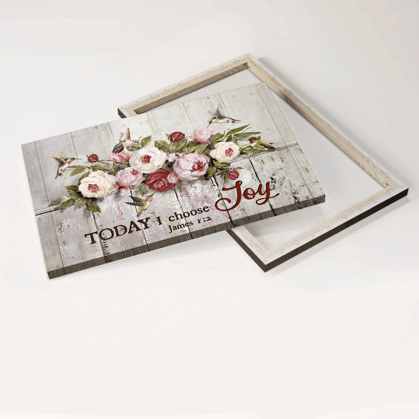 Jesus Landscape Canvas - Peony painting, White peony, Pink peony Landscape Canvas - Gift For Christian - Today I choose joy Landscape Canvas