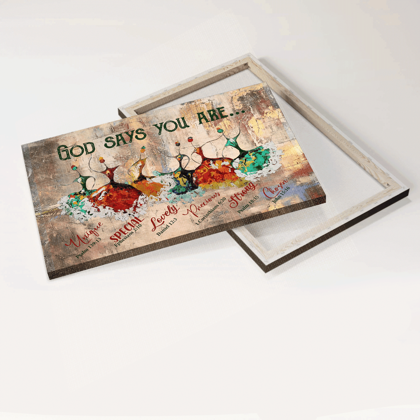 Jesus Landscape Canvas- Ballerina, Abstract Painting Canvas- Gift For Christian- God Says You Are