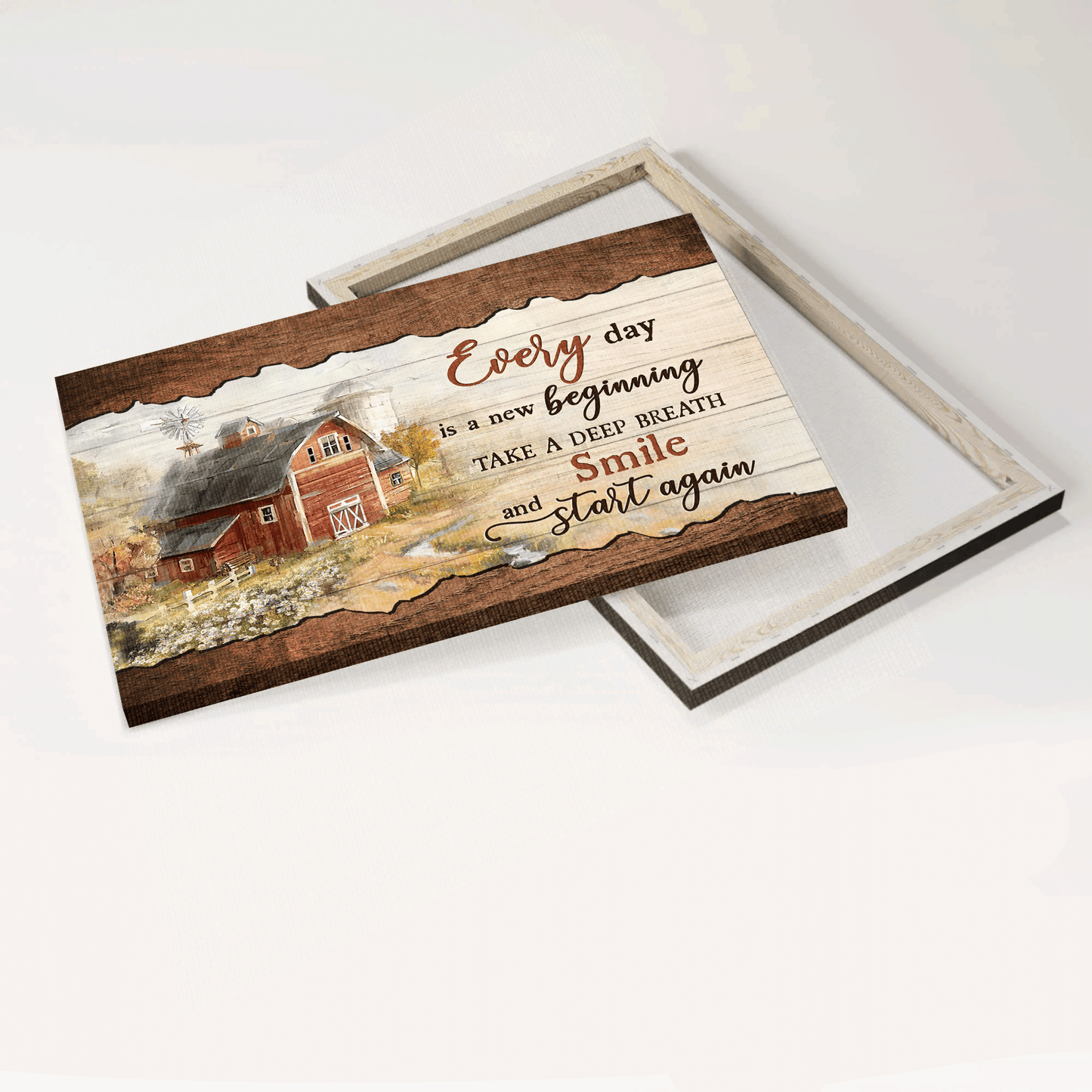 Jesus Landscape Canvas - Stunning Farm Canvas - Gift For Christian - Every day is a new beginning Landscape Canvas