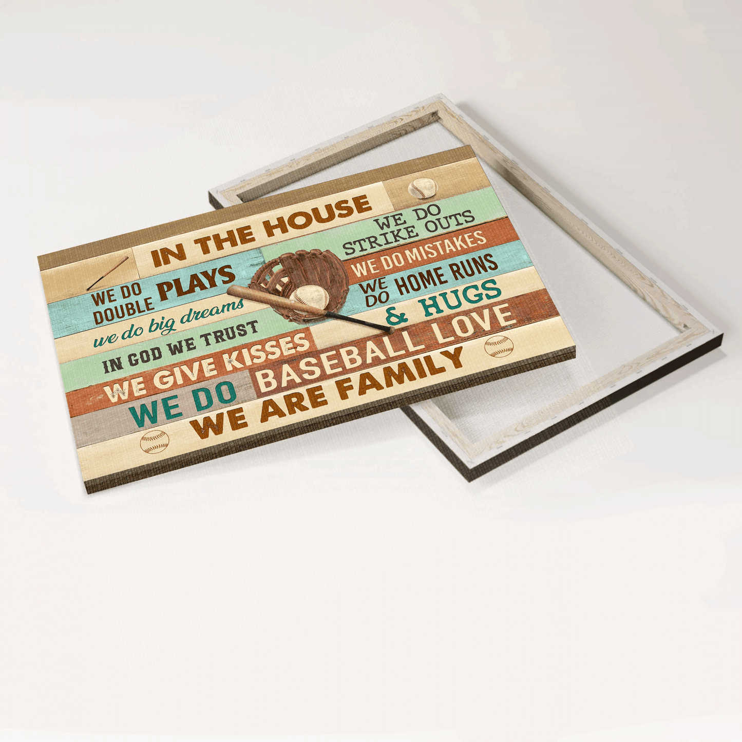 Jesus Landscape Canvas- Baseball Painting, Sport Drawing Canvas- Gift For Christian- We Are Family