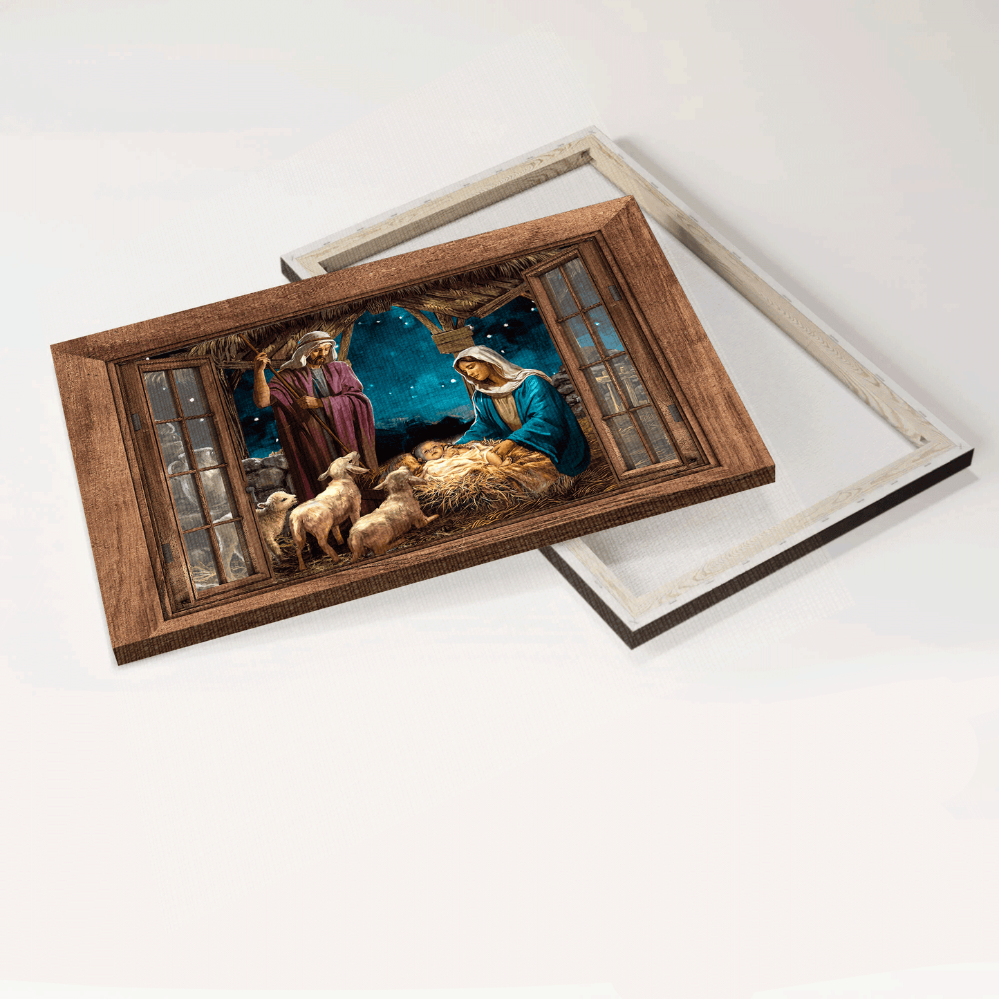 Jesus Landscape Canvas - The Night Jesus Was Born - Gift For Christian