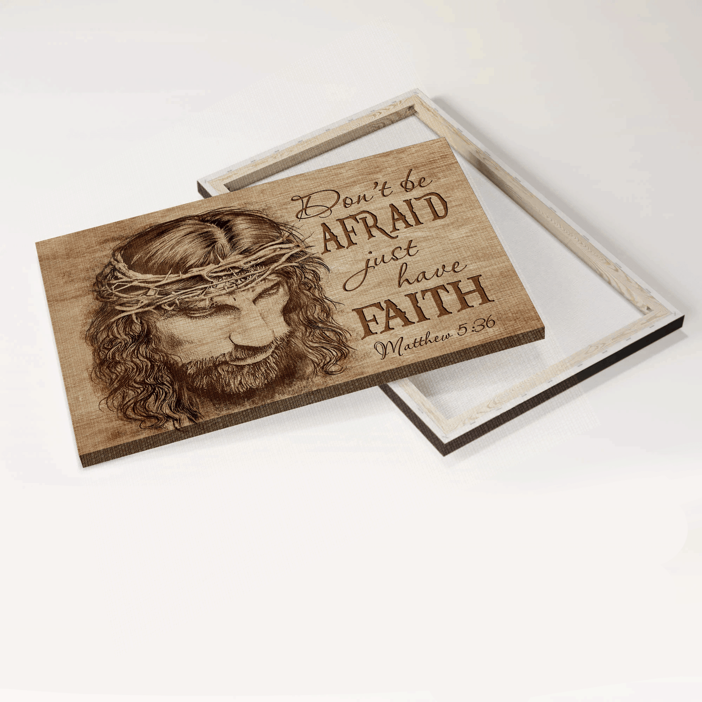 Jesus Landscape Canvas - Motivational quote Landscape Canvas - Inspirational gift, Gift For Religious Chiristian - Don't be afraid, Just have faith