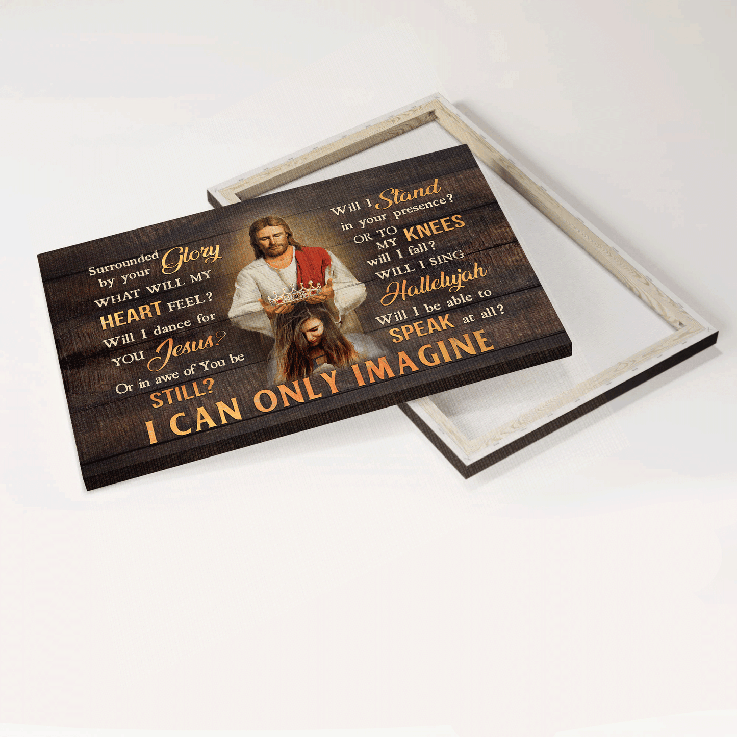 Jesus Landscape Canvas - Queen crown, Religious song Landscape Canvas - Inspirational gift, Gift For Religious Chiristian - I can only imagine