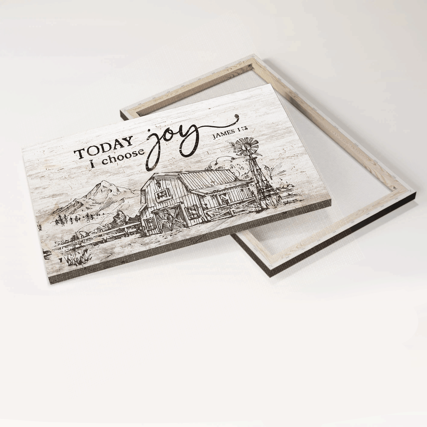 Jesus Landscape Canvas - Beautiful Land, Sketch Painting Landscape Canvas - Gift For Christian - Today I choose joy