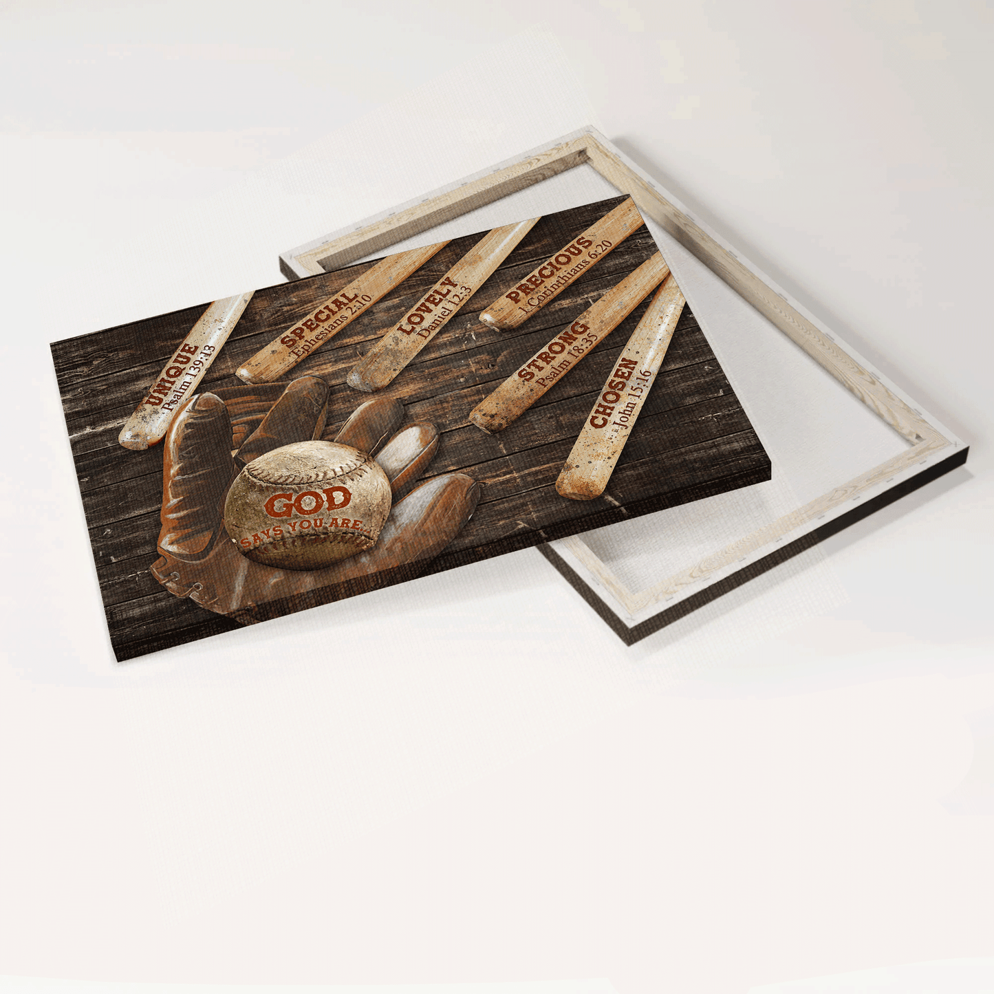 Jesus Landscape Canvas- Baseball, God Says You Are Canvas - Gift For Christian