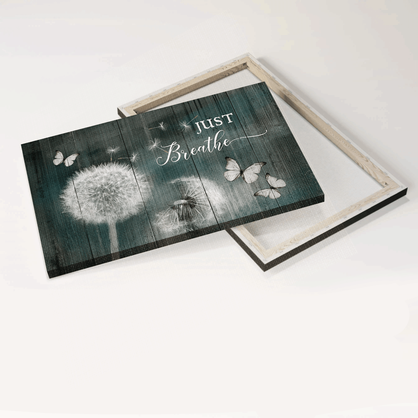 Jesus Landscape Canvas- Dandelion, Butterfly canvas- Gift for Christian- Just breathe
