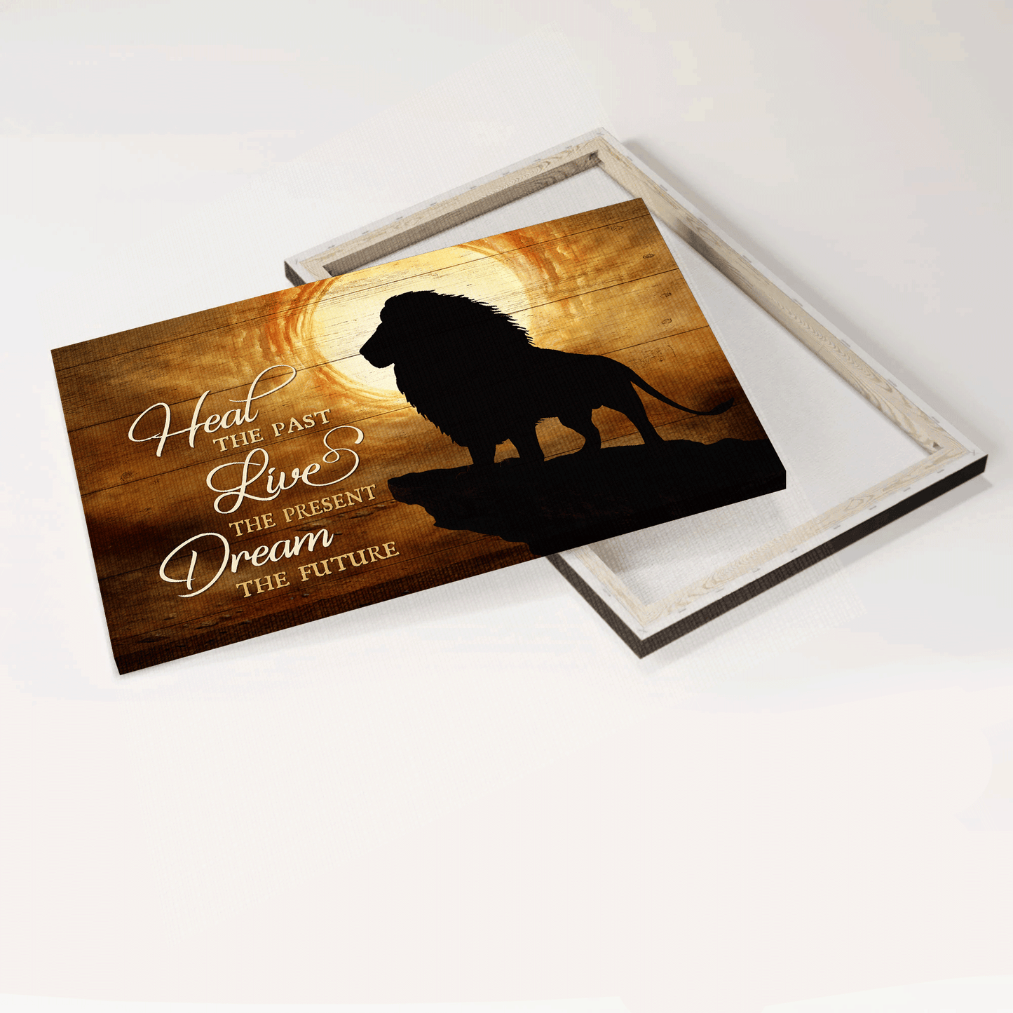 Jesus Landscape Canvas - Inspirational quote Landscape Canvas - Inspirational gift, Gift For Religious Christian - Heal The Past Live The Present Dream the future