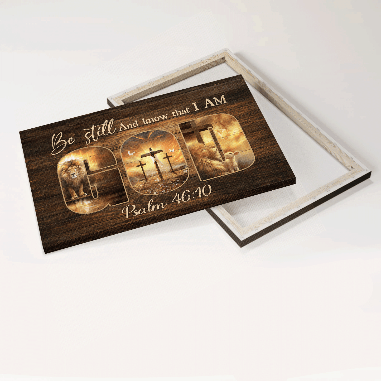 Jesus Landscape Canvas - Lion of Judah, The amazing spirit Landscape Canvas - Gift For Christian - Be still and know that I am God Landscape Canvas