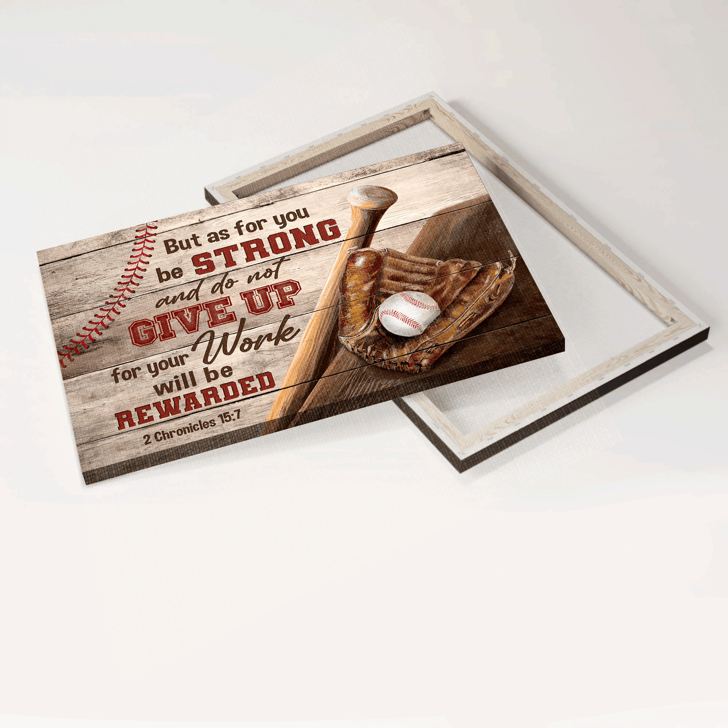 Jesus Landscape Canvas- Baseball Canvas- Gift For Christian- But As For You, Be Strong And Do Not Give Up