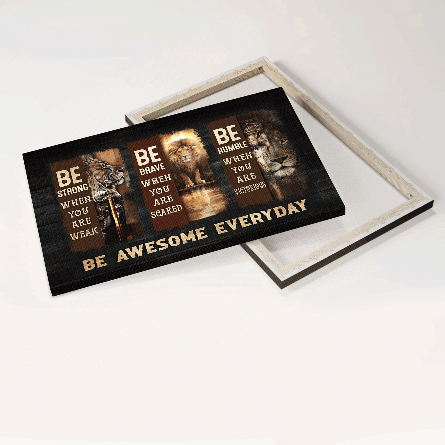 Jesus Landscape Canvas - Lion of Judah, Warrior Landscape Canvas - Gift For Christian - Be awesome everyday Landscape Canvas