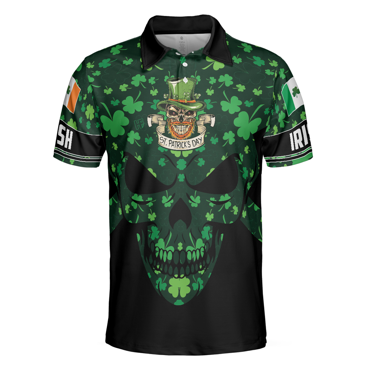 St Patrick’s Day Skull Polo Shirt, Cool Skull St Patrick's Day Polo Shirt, St Patrick Shirt For Men- Perfect Gift For Men, St Patrick Day