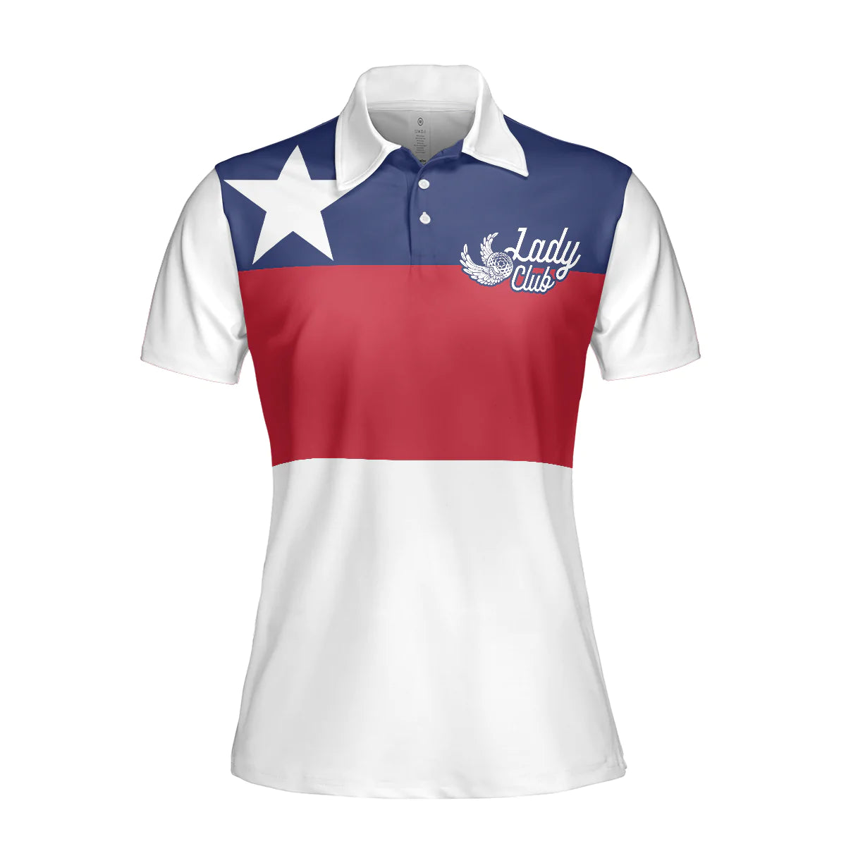 Texas Flag Golf Women Polo Shirt, Lady Squad Texas Short Sleeve Shirt For Ladies, Gift For Female Golfers