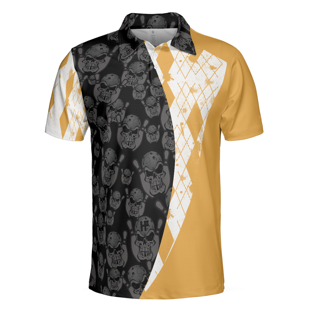 Bowling Men Polo Shirt - Bowling Dad Polo Shirt, Argyle Pattern Polo Shirt - Perfect Gift For Friend, Family, Bowling Lovers