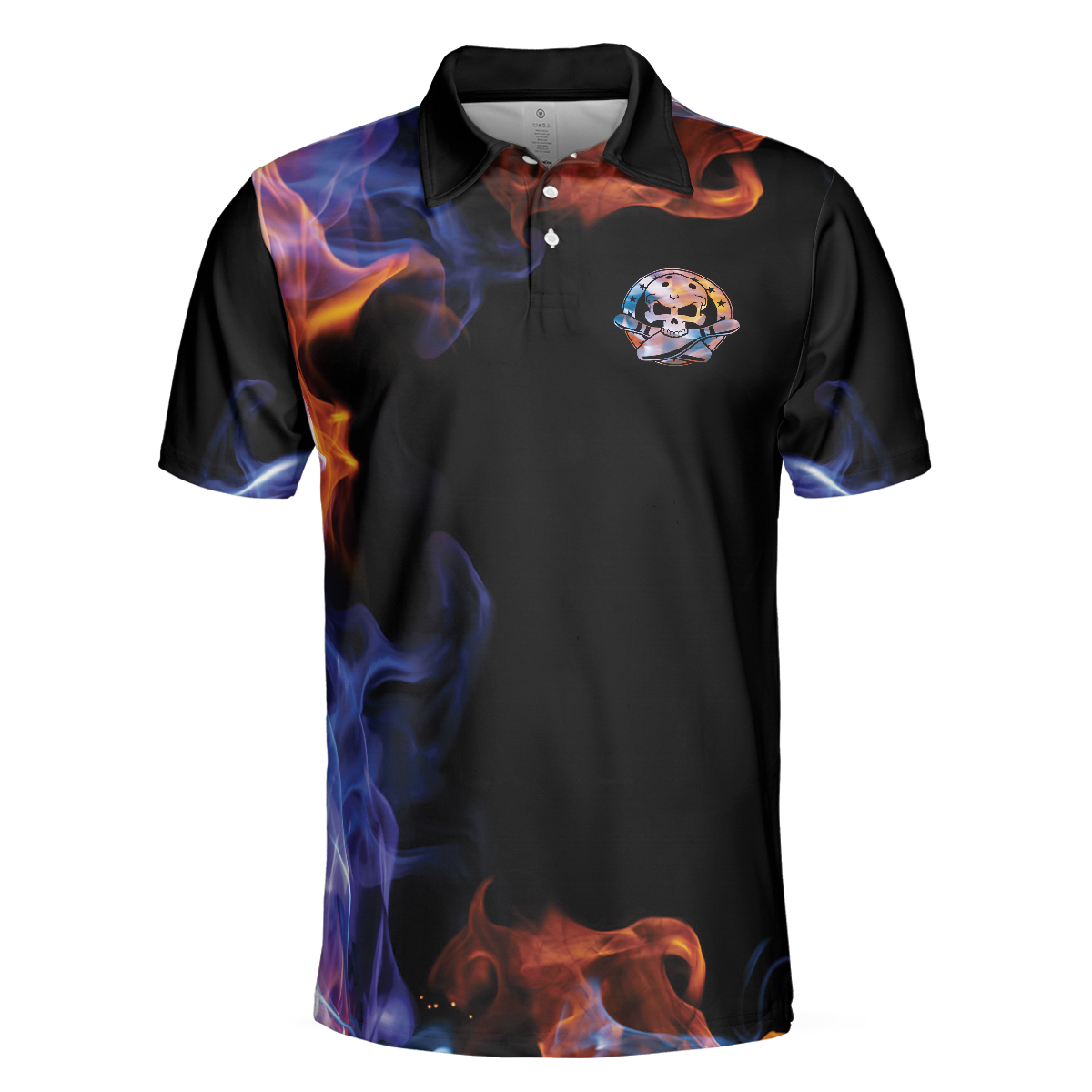 There Is No Crying In Bowling Just Lots Of Swearing Bowling Polo Shirt, Cool Flame Pattern Bowling Shirt Design - Perfect Gift For Men