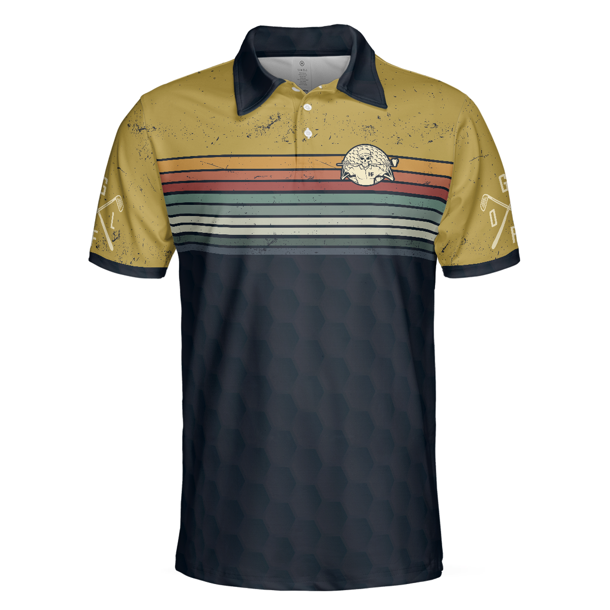 Vintage Golf Men Polo Shirt, Best Dad By Par Golf Dad Polo Shirt, Plus Size Golfing Polo Style Shirt, Best Gift For Golf Addicts Dad