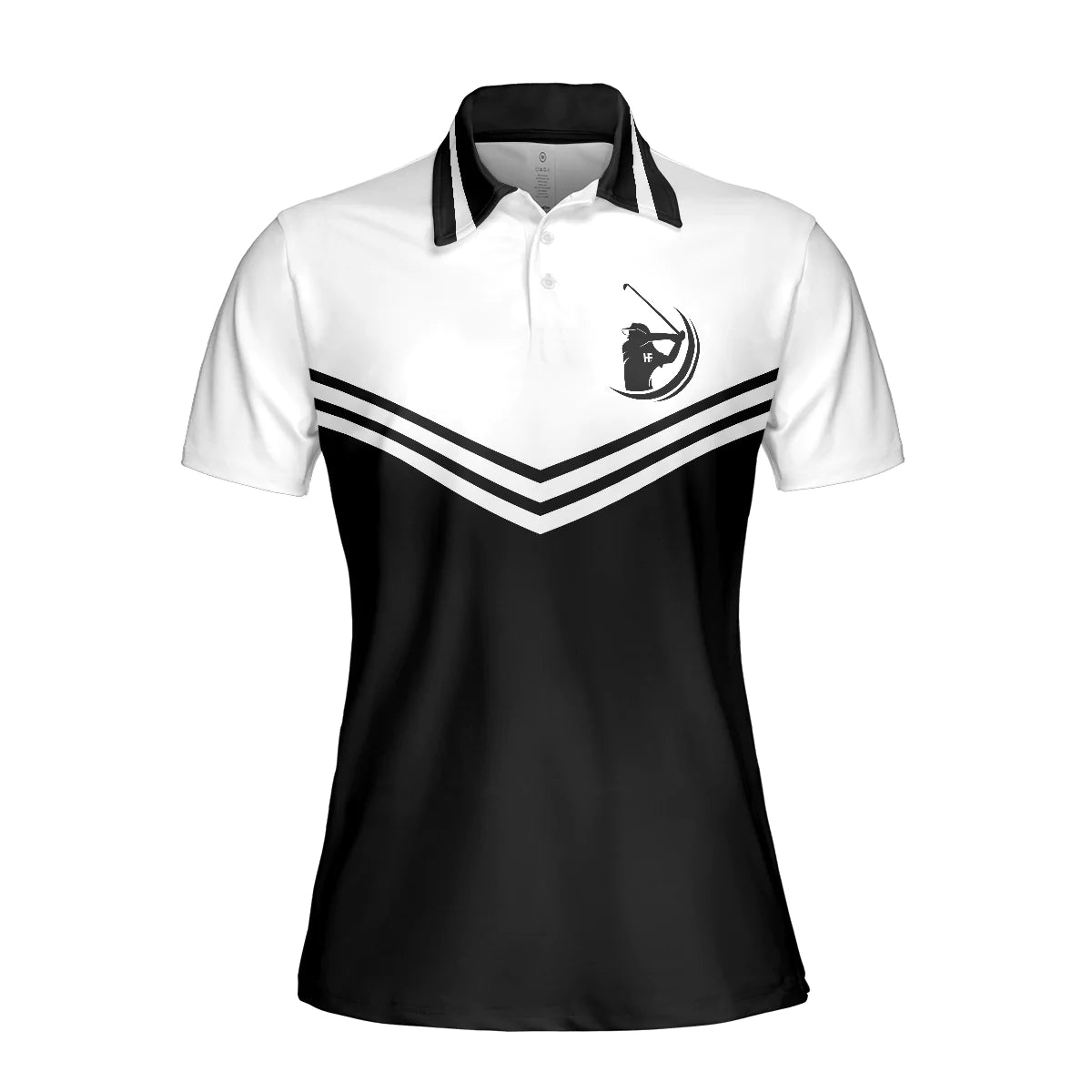Black And White Golf Women Polo Shirt, I Play Like A Girl Try To Keep Up Short Sleeve Polo Shirt For Ladies, Gift For Women Golfers
