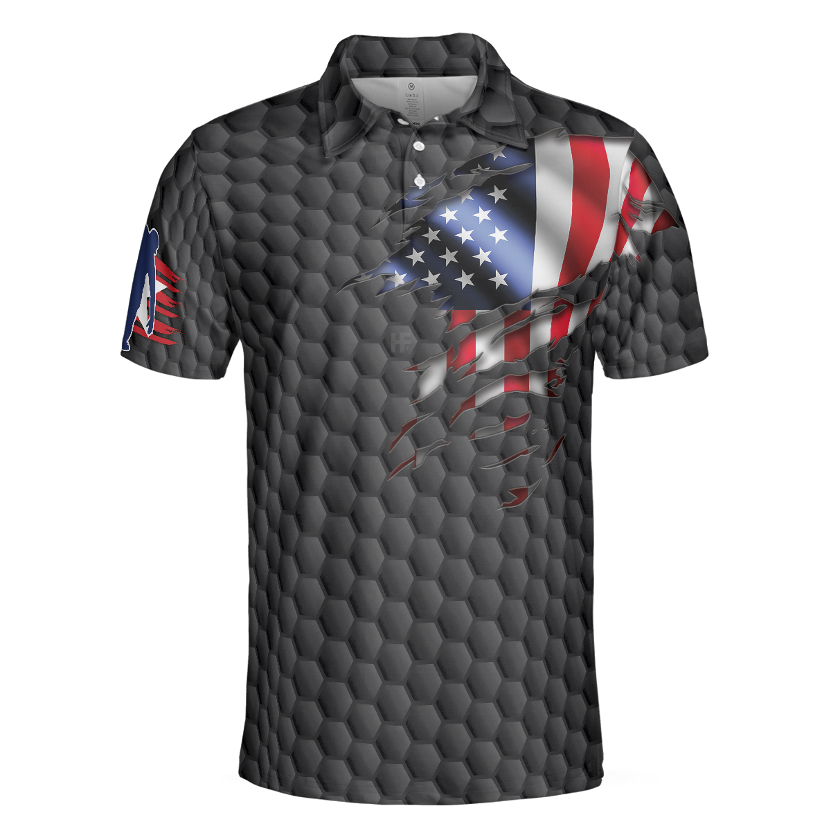 Bowling Men Polo Shirt - Bowling Pin American Flag Polo Shirt, Black Ten Pin Bowling Polo Shirt - Perfect Gift For Friend, Family, Bowling Lovers