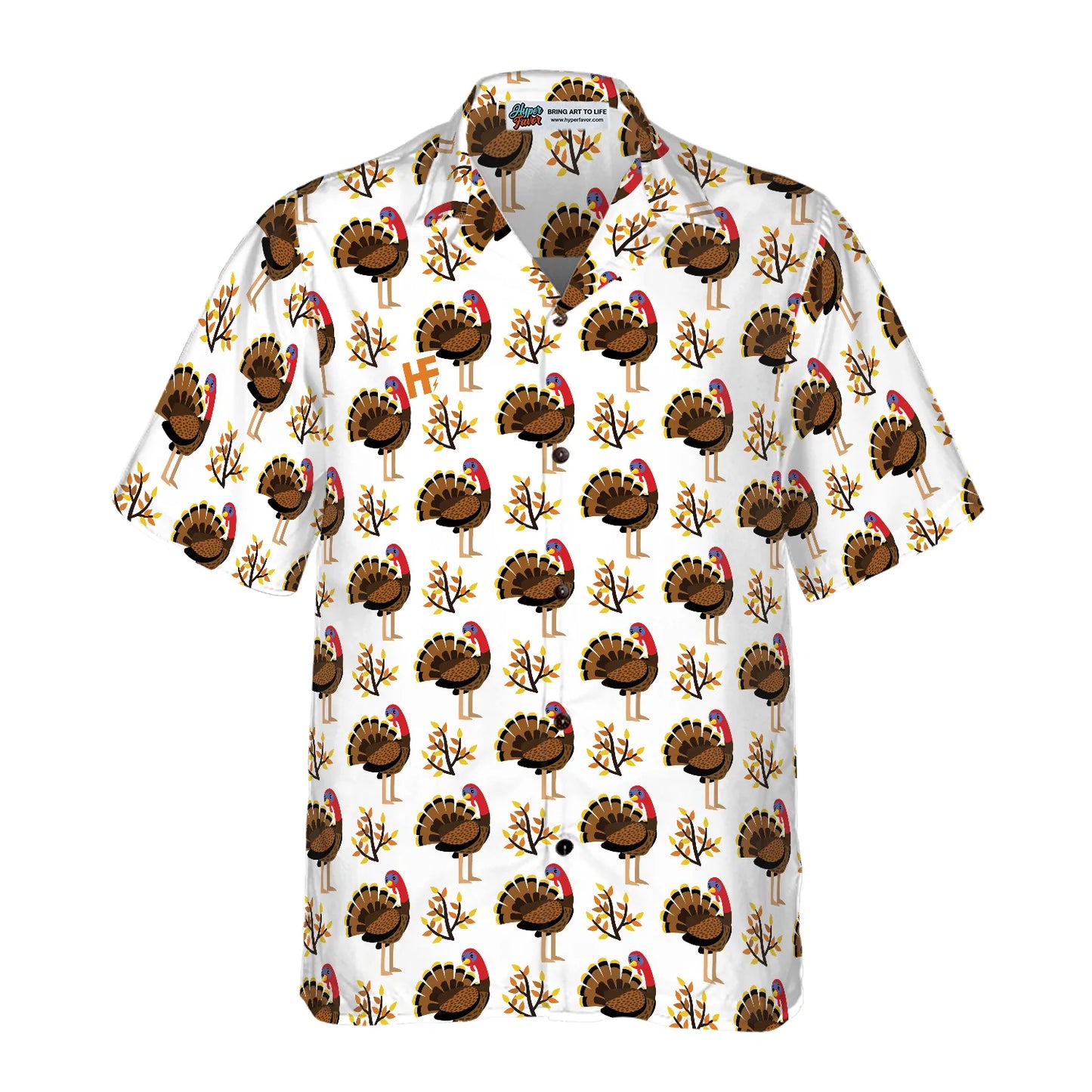 Autumn Cute Turkey Birds Hawaiian Shirt, Birds Pattern Aloha Shirt For Men & Women, Best Gift For Summer, Husband, Boyfriend, Wife, Girlfriend